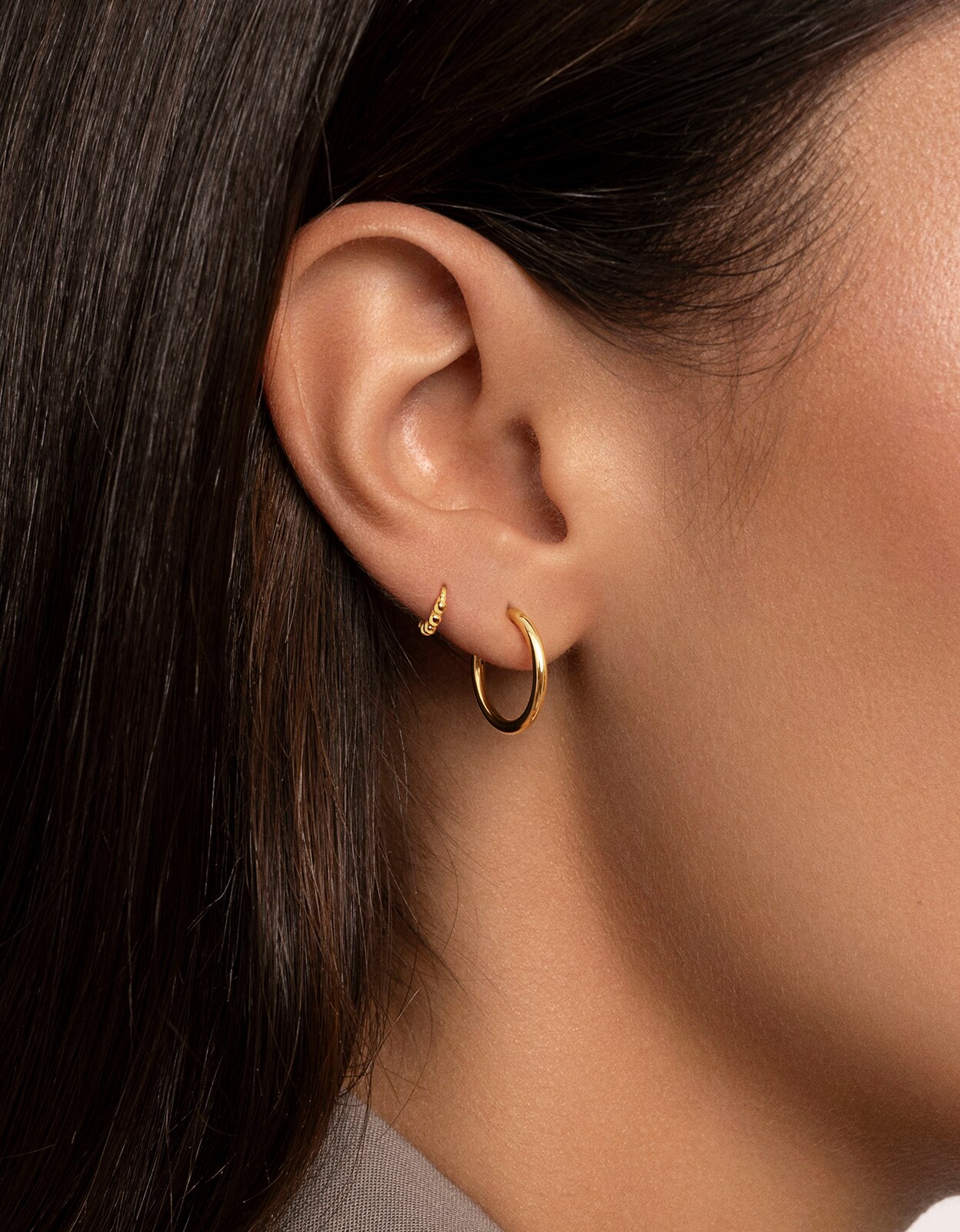 Piercing pebbles xs de acero bañado en oro - Singularu - Dorado Dorado-2