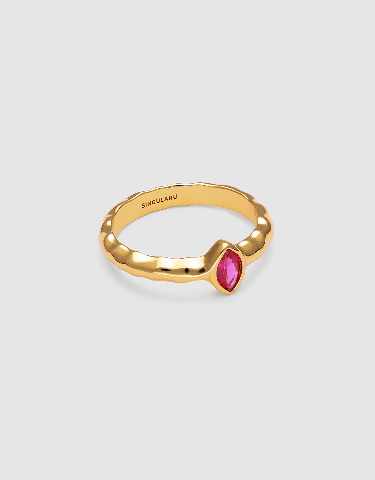 Imagen 0 de Anillo alma rosé de aleación de metales bañado en oro Rosa