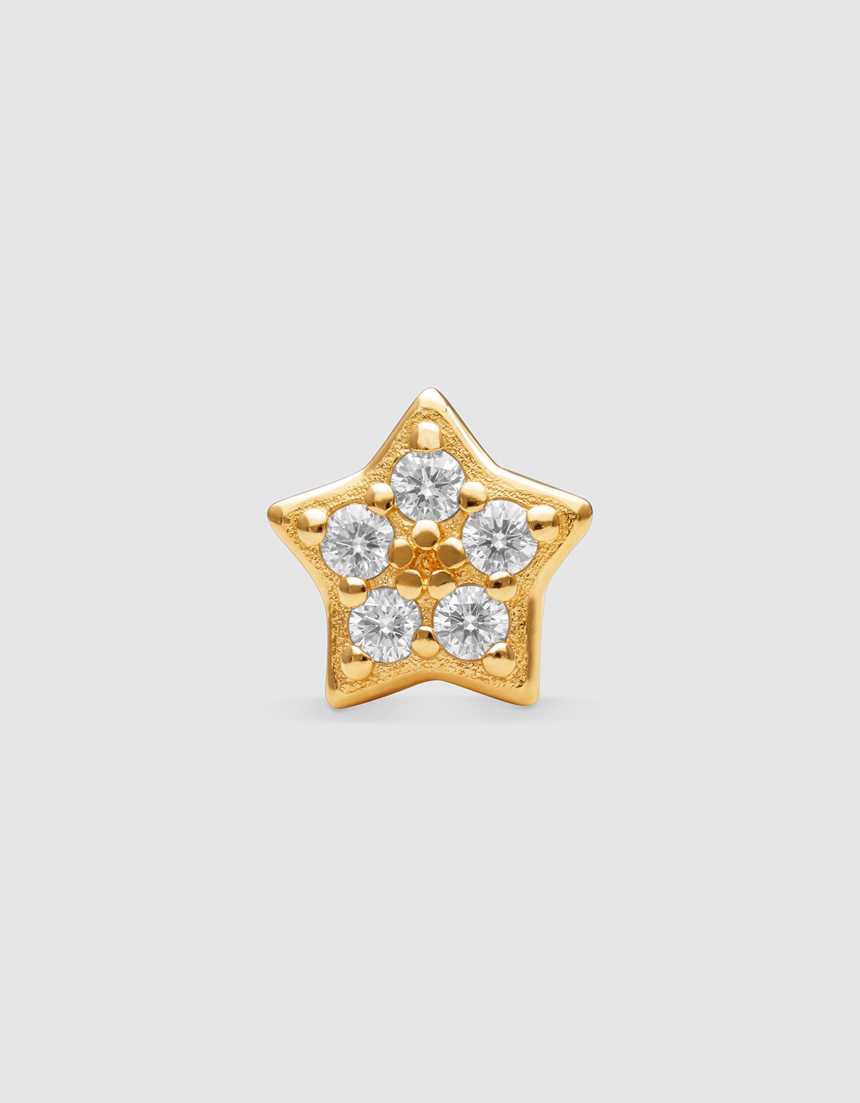 Piercing mini estrella spark de plata bañada en oro - Singularu - Dorado Dorado-1