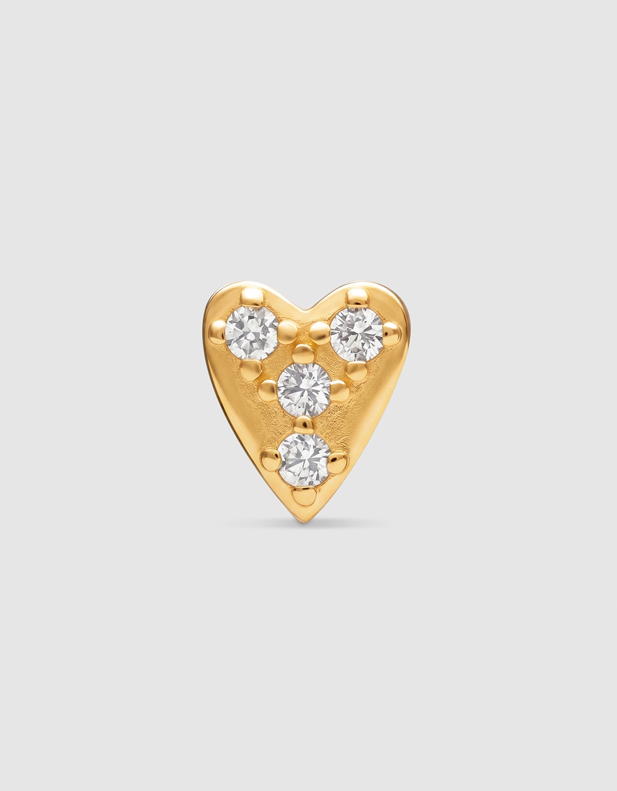 Piercing mini corazón spark de plata bañada en oro - Singularu - Dorado Dorado-1