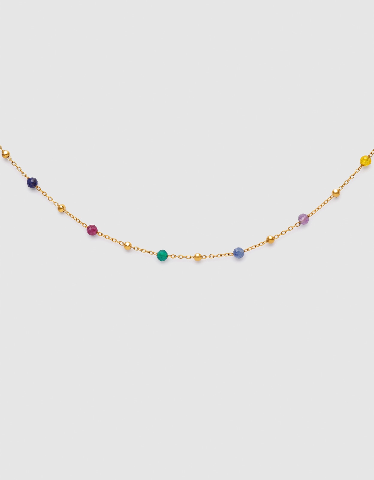 Imagen 1 de Collar sophie colors de acero bañado en oro Multicolor