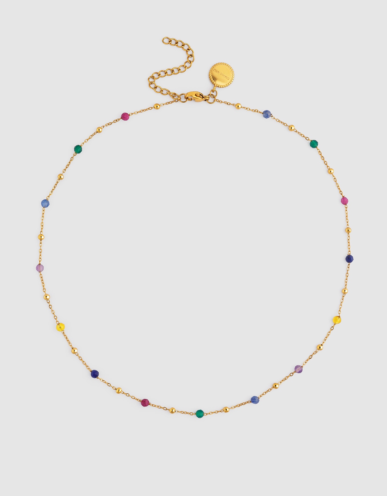 Imagen 4 de Collar sophie colors de acero bañado en oro - Singularu - Multicolor Multicolor