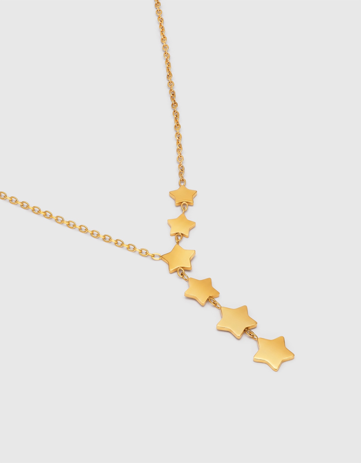 Collar estela y de acero bañado en oro - Singularu - Dorado Dorado-3