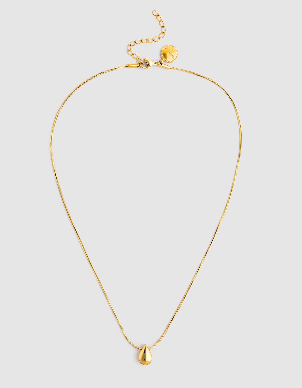 Collar gota drop de acero bañado en oro - Singularu - Dorado Dorado-4