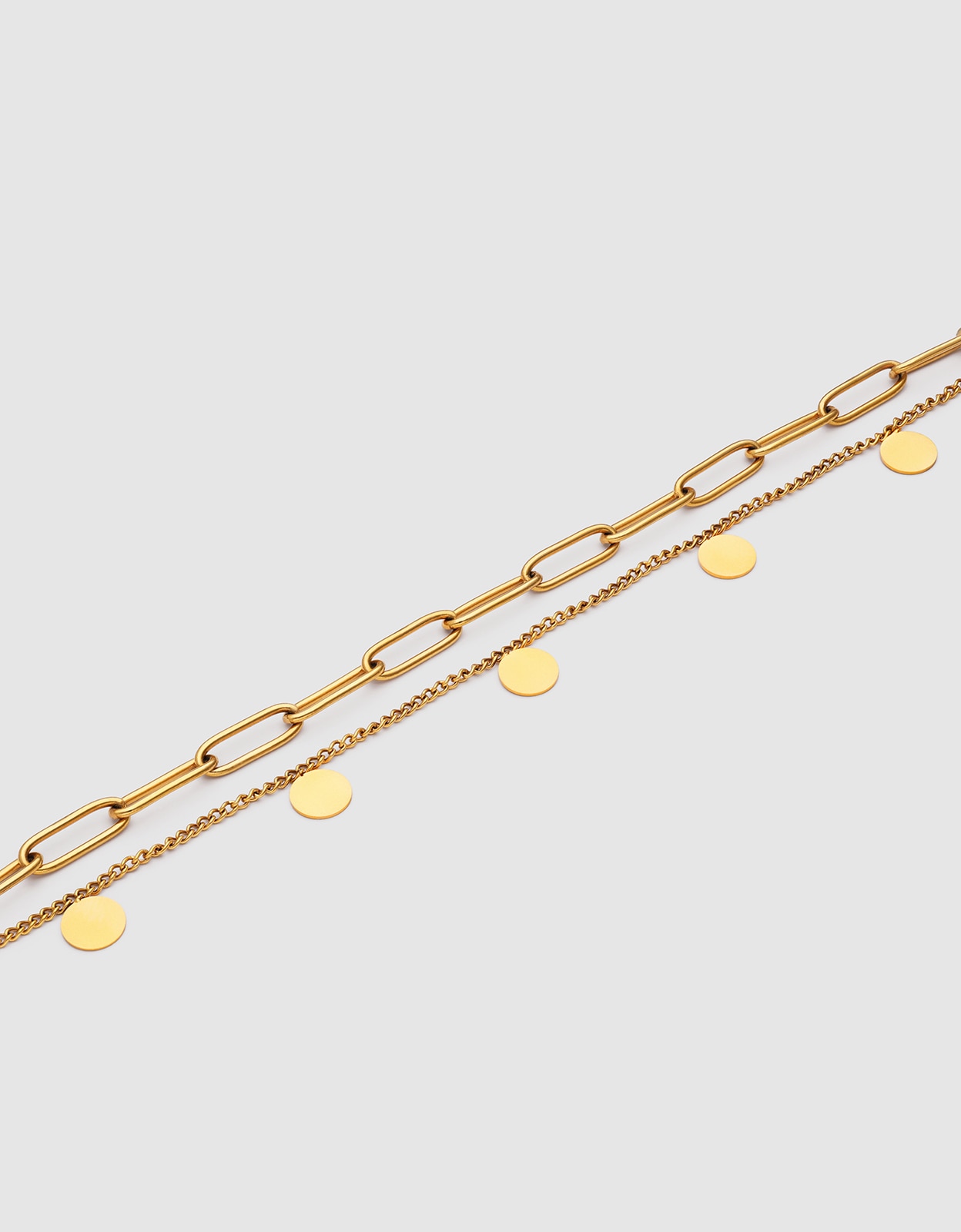 Imagen 3 de Pulsera con eslabones sienna de acero bañado en oro - Singularu - Dorado Dorado