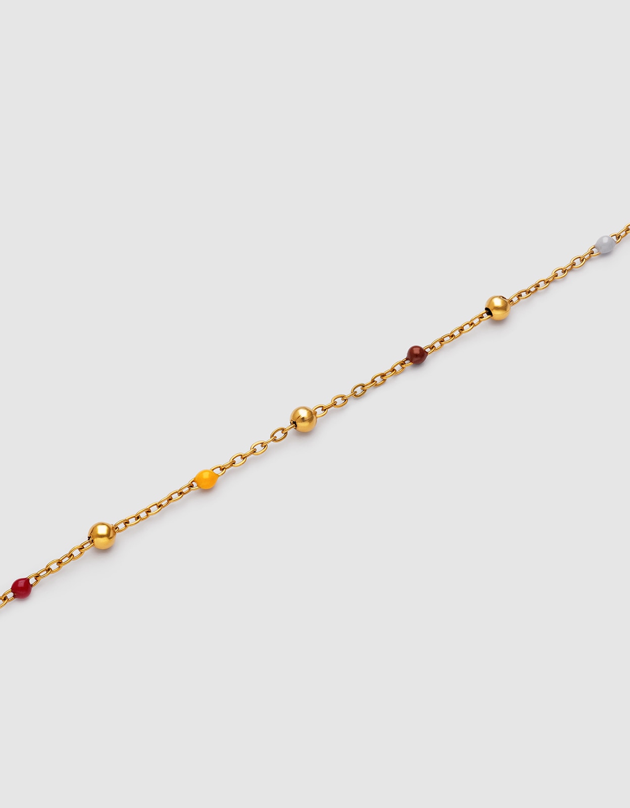 Imagen 3 de Pulsera de cadena calypso enamel dots de acero bañado en oro - Singularu - Multicolor Multicolor