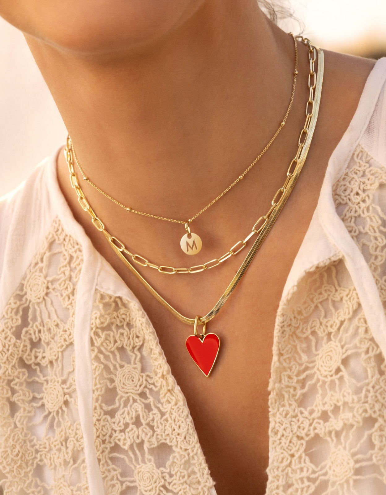 Collar personalizado mini medallion de plata bañada en oro - Singularu - l - Dorado Dorado-5