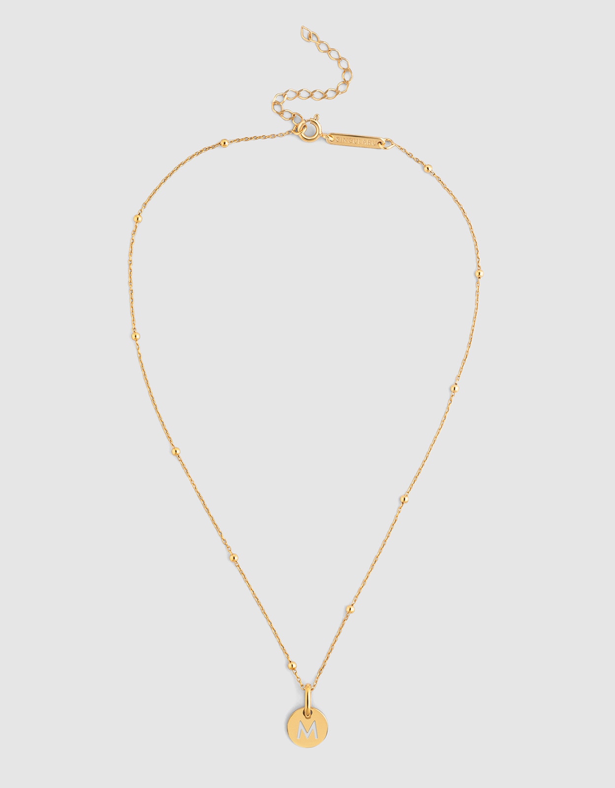 Collar personalizado mini medallion de plata bañada en oro - Singularu - m - Dorado Dorado-4