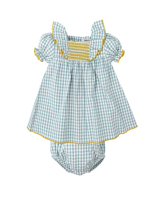 Imagen 0 de Conjunto de bebé niña de Jesusito de cuadros vichy con braguita a juego