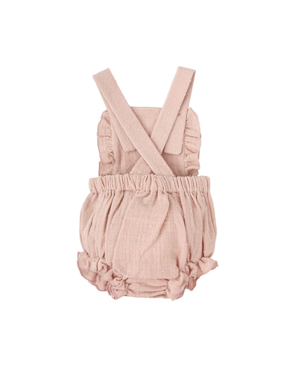 Imagen 2 de Pelele de bebé con volante y bordados - BABIDÚ - Rosa claro Rosa claro