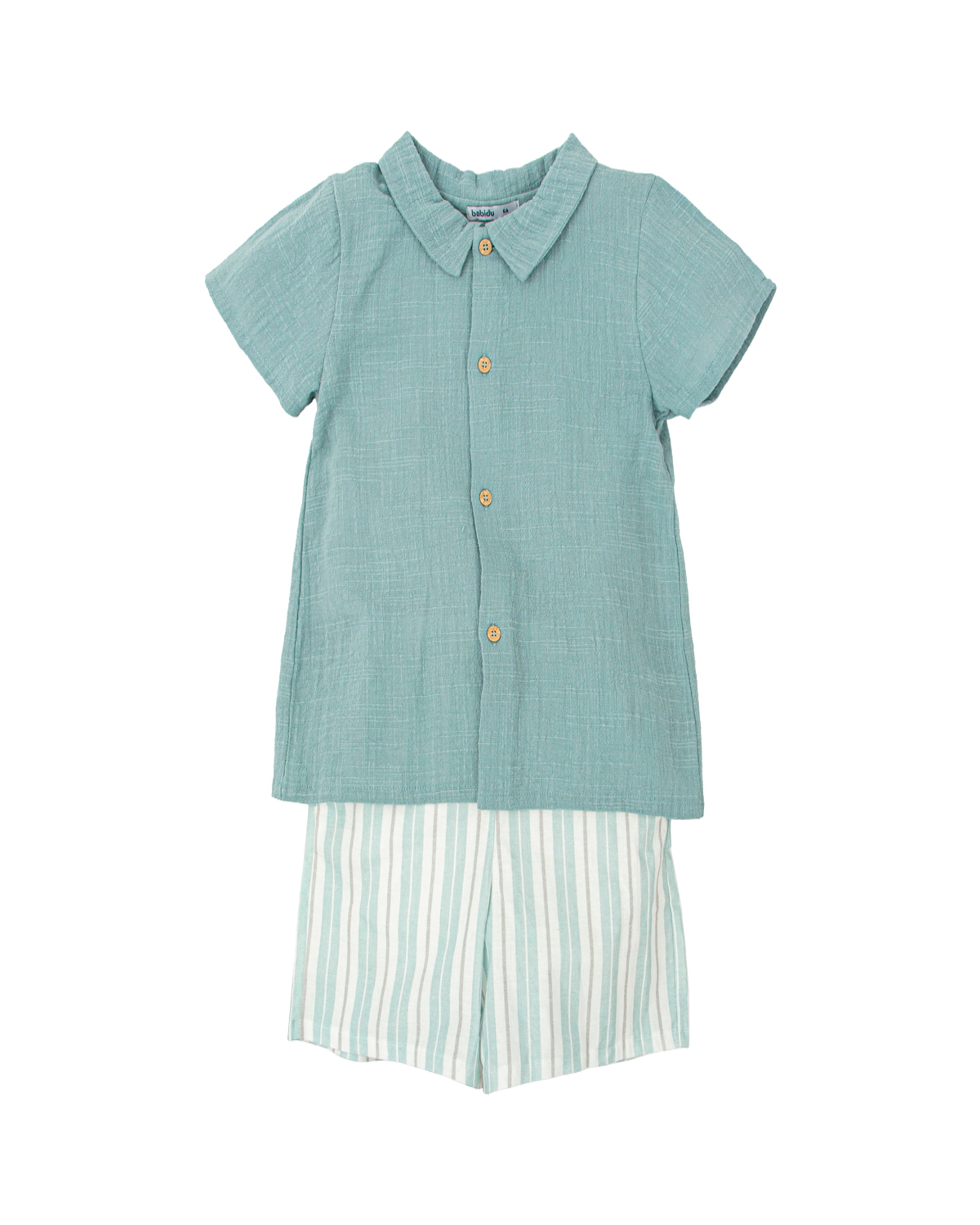 Conjunto de niño manga corta susurro - BABIDÚ - Azul Azul-1