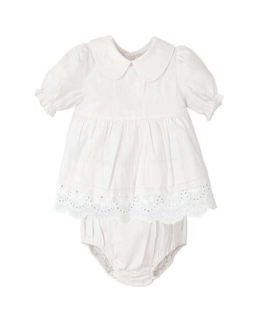 Imagen 0 de Conjunto de bebé niña de Jesusito con puntilla y braguita a juego