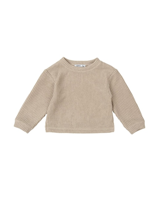 Imagen 0 de Jersey de niño en punto canalé con cuello redondo