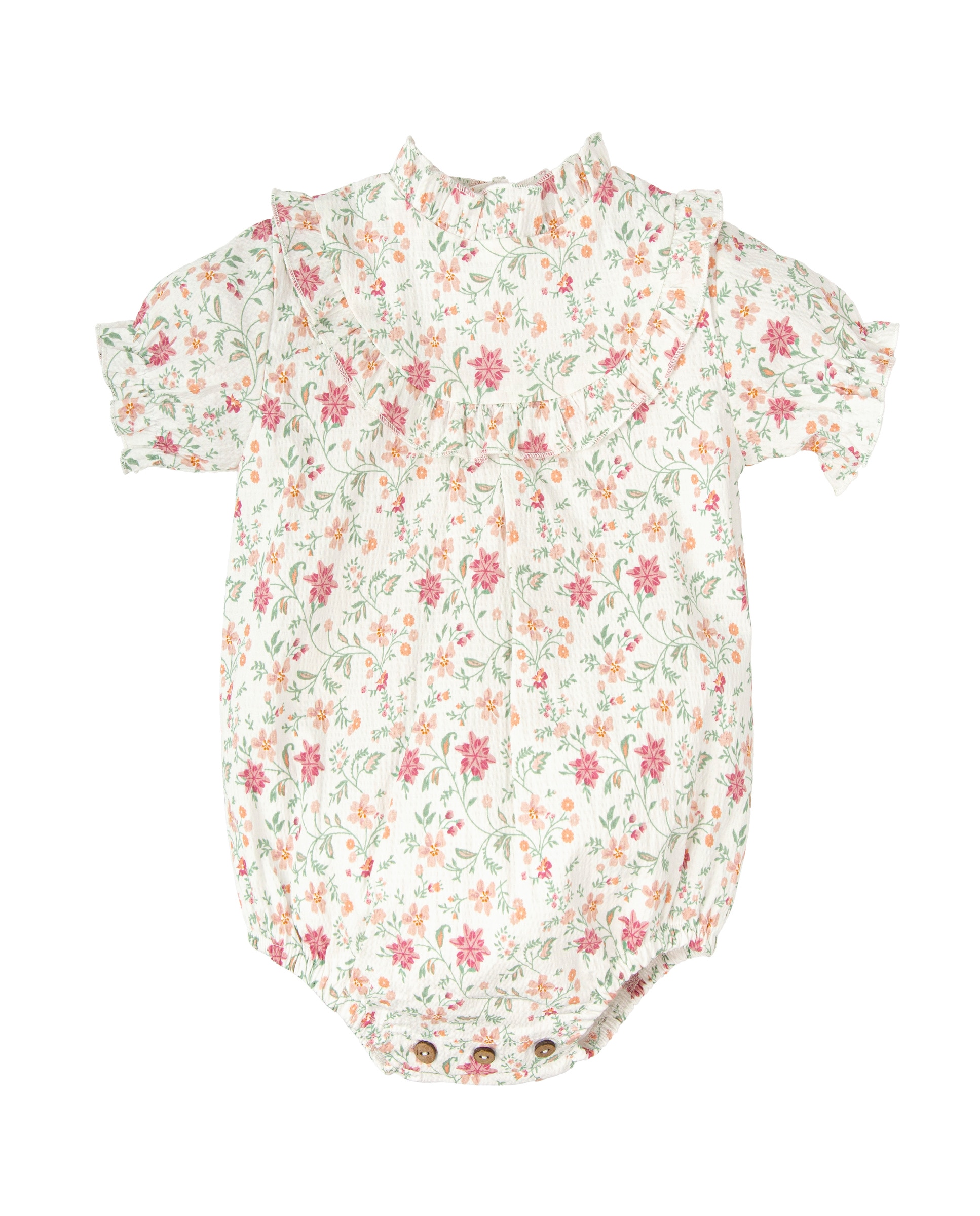 Imagen 0 de Pelele de bebé con estampado floral Rosa / Blanco