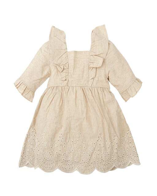 Imagen 0 de Vestido de bebe niña con manga francesa liso