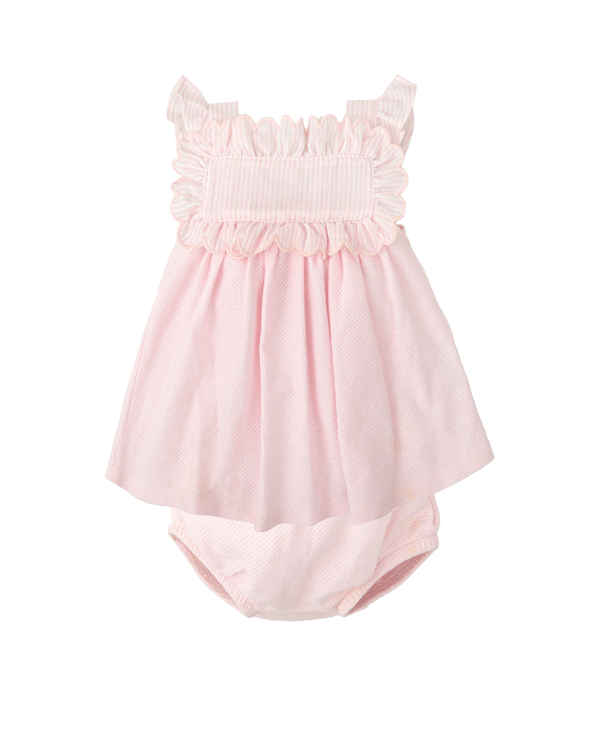 Imagen 0 de Conjunto de bebé de Jesusito de tirantes y cubrepañal Rosa claro