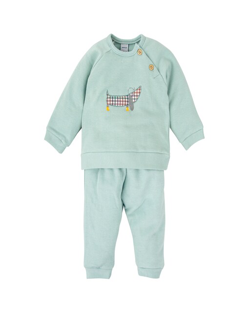 Imagen 0 de Chándal de bebé niño con sudadera cuello redondo  y pantalon a juego