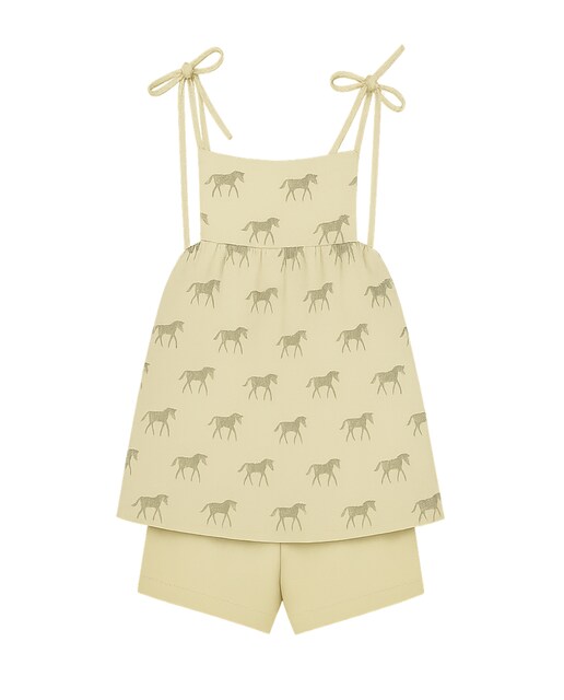 Imagen 0 de Conjunto de niña dos piezas con estampado safari