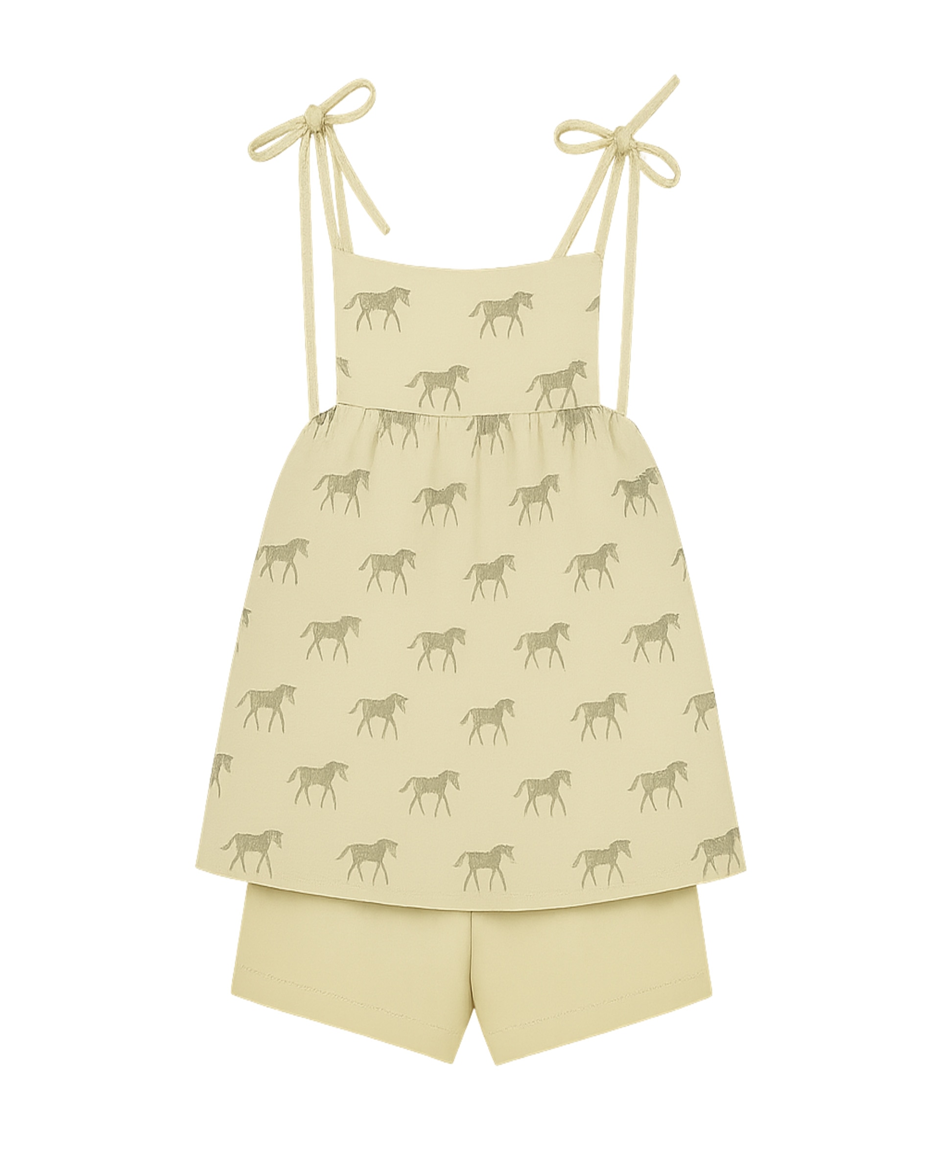 Imagen 0 de Conjunto de niña dos piezas con estampado safari Beige
