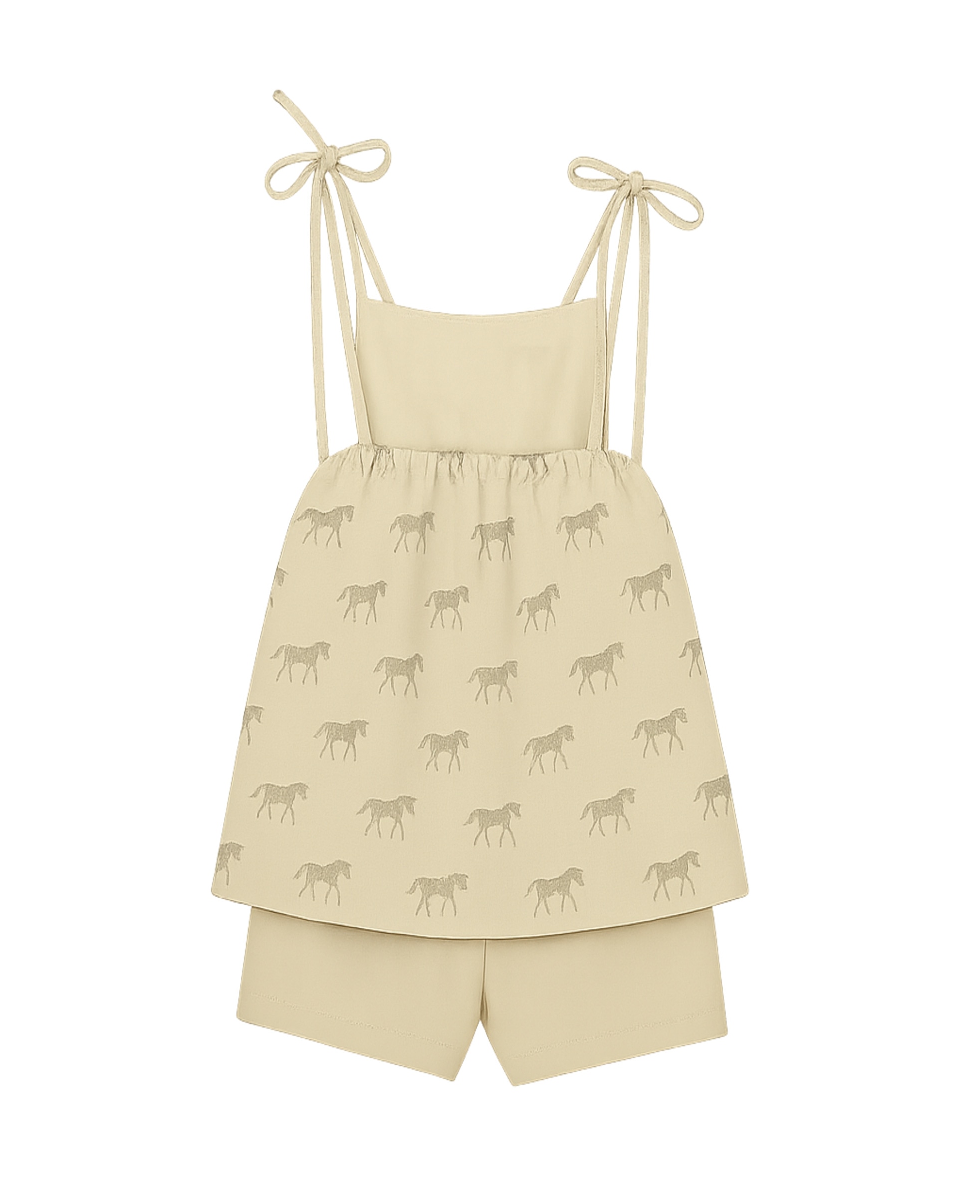 Conjunto de niña dos piezas con estampado safari - BABIDÚ - Beige Beige-2