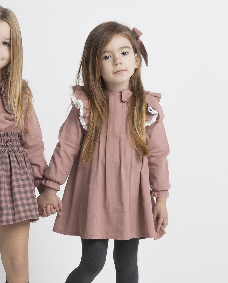 Vestido de bebé niña con volantes y lazo decorativo · BABIDÚ Vestido de bebé niña con volantes y lazo decorativo · BABIDÚ
