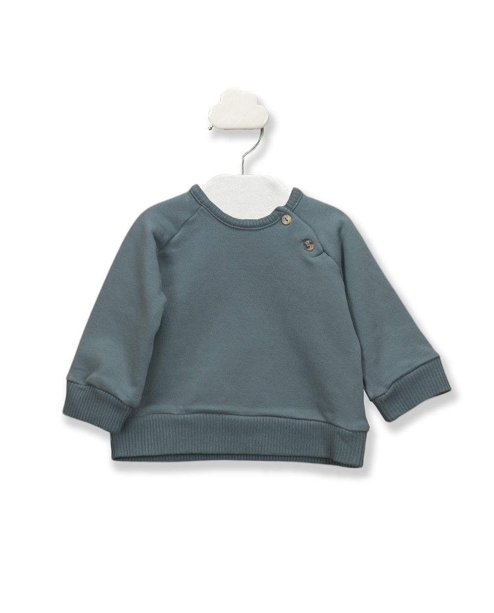 Imagen 0 de Sudadera de felpa básica lisa Gris