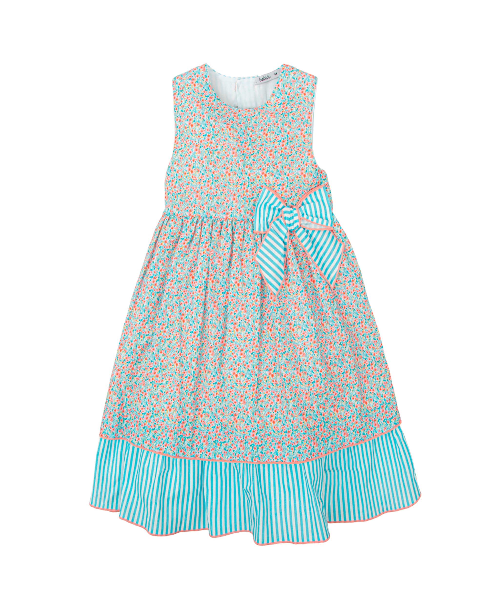 Imagen 0 de Vestido de niña lazo melodia Azul