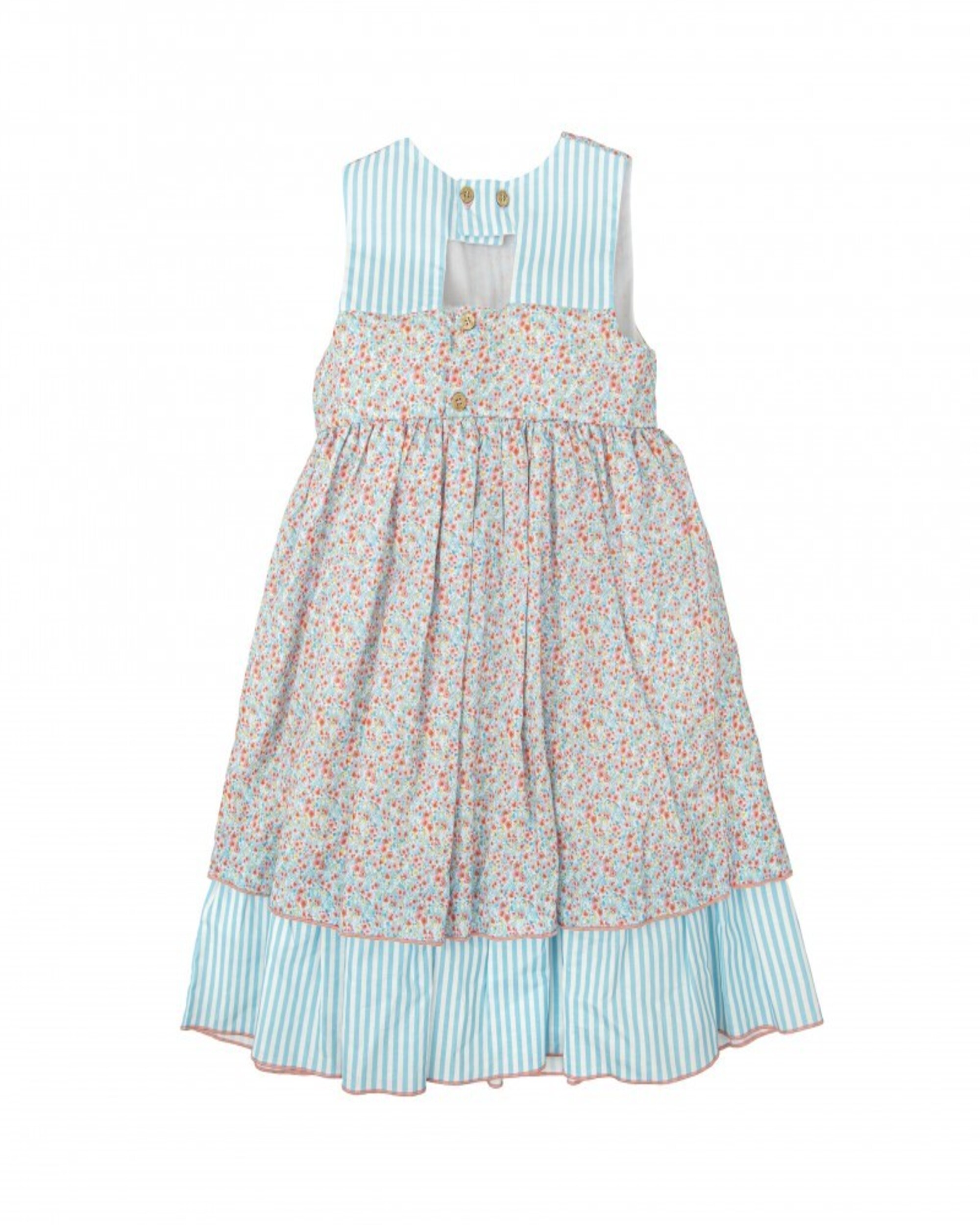 Vestido de niña lazo melodia - BABIDÚ - Azul Azul-2