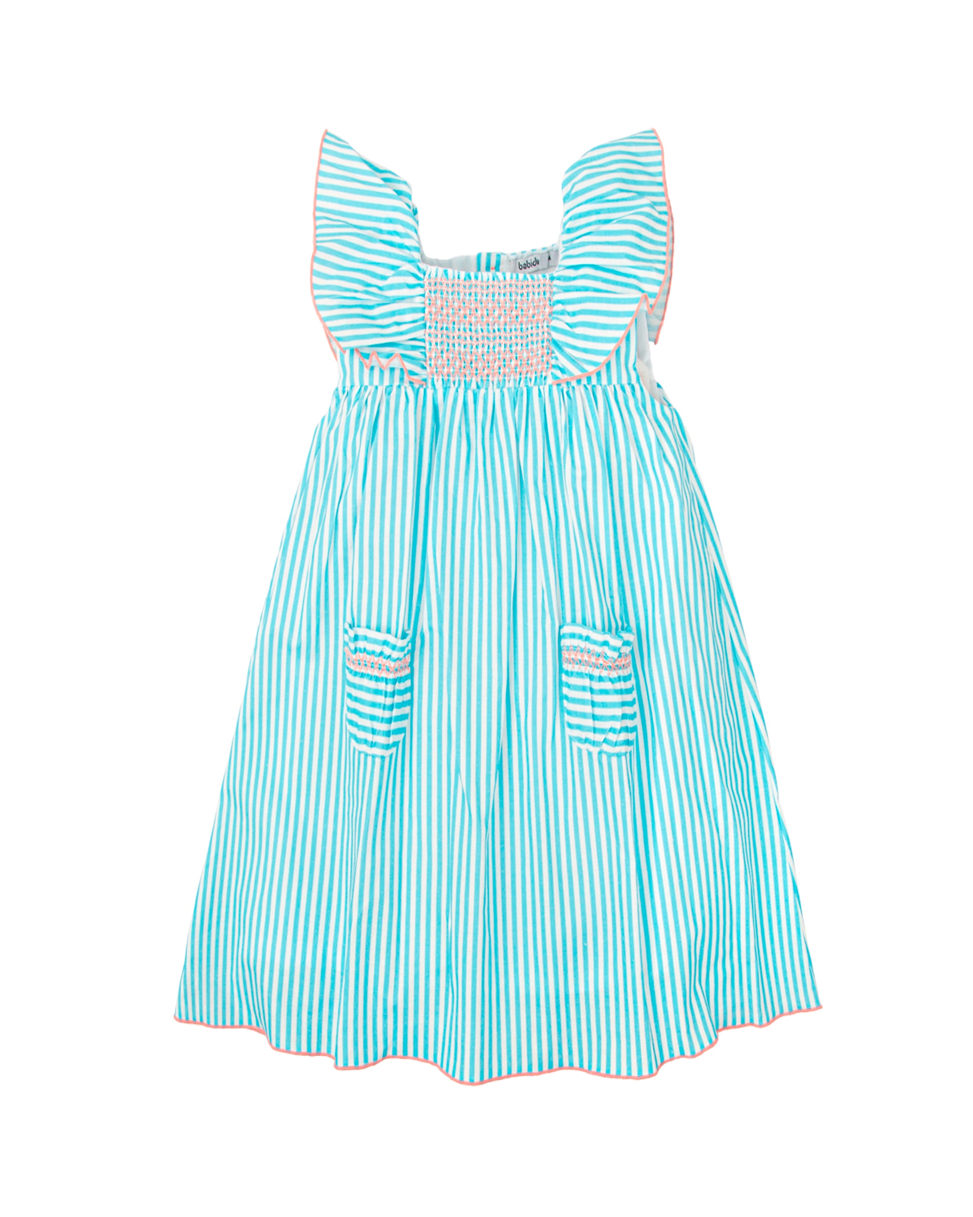 Imagen 0 de Vestido de niña volantes melodia Azul