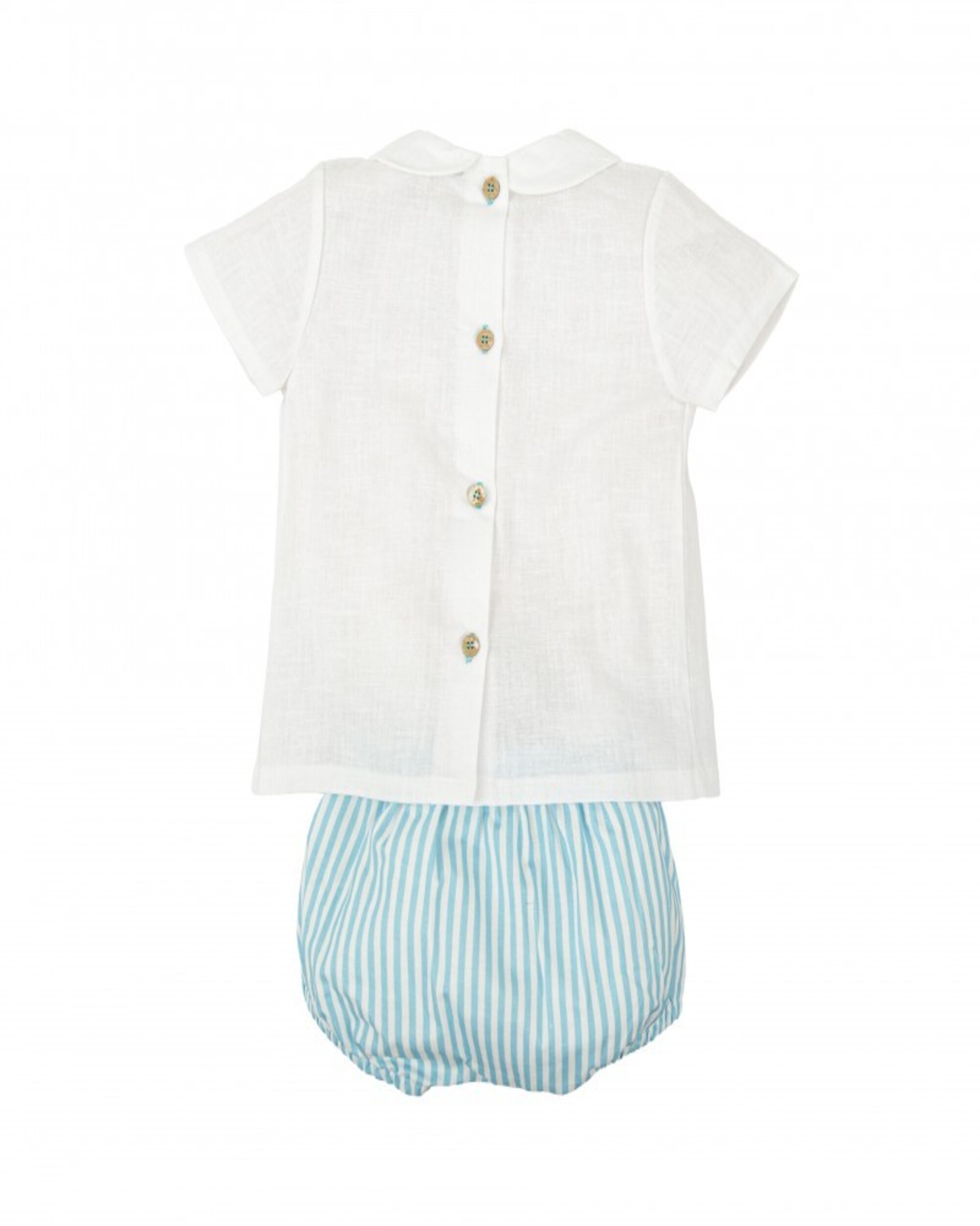 Conjunto de bebé nido de abeja y ranita melodia - BABIDÚ - Blanco Blanco-2