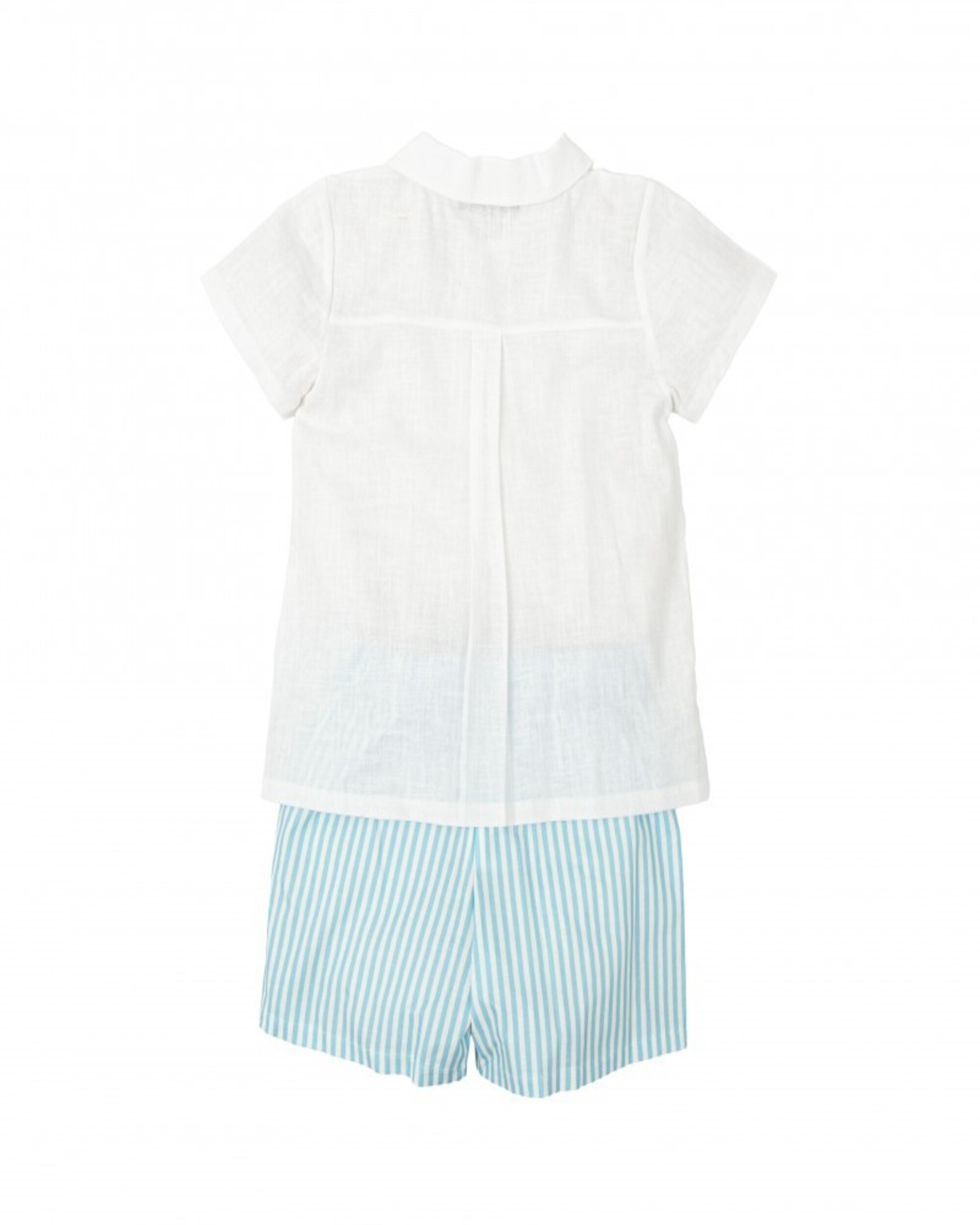 Conjunto de niño manga corta melodia - BABIDÚ - Blanco Blanco-2
