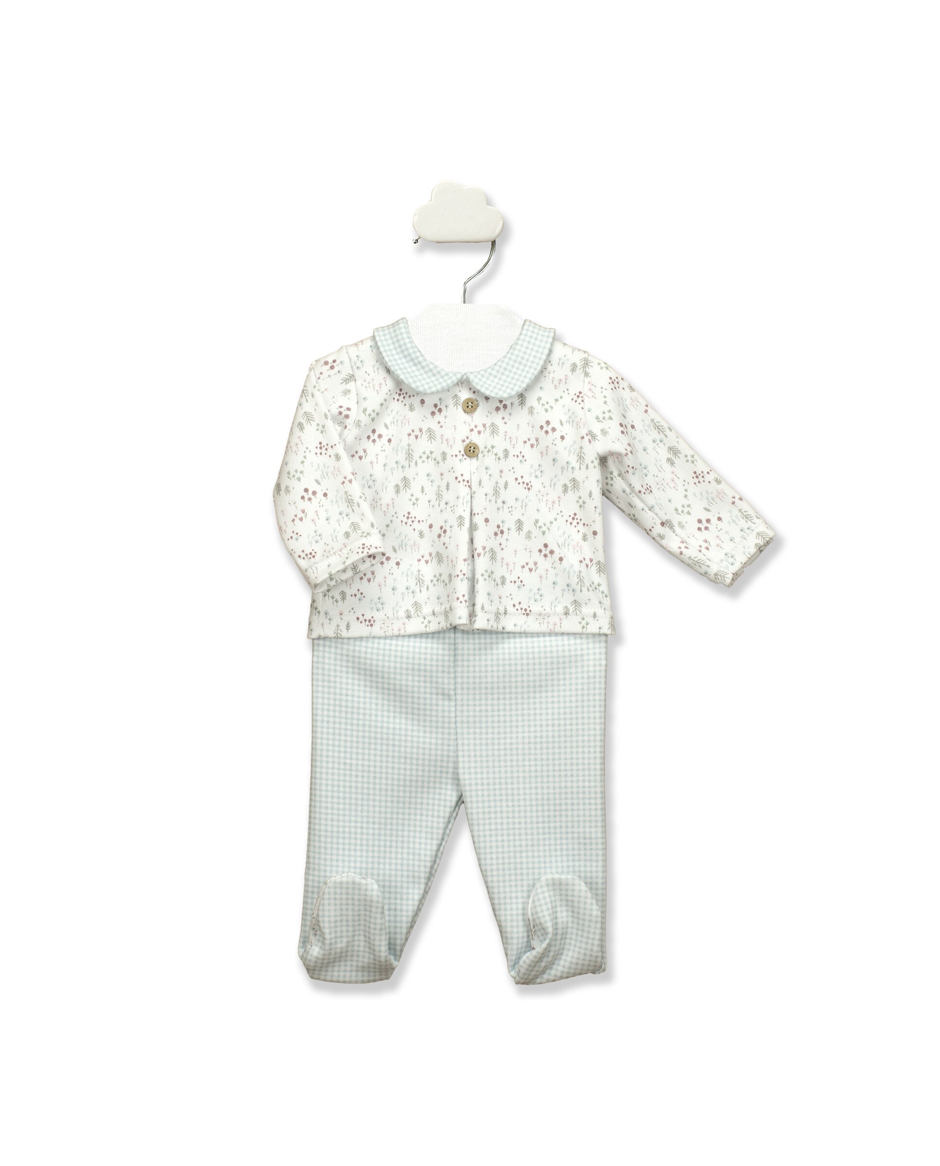Conjunto de bebé niño de dos piezas en color azul