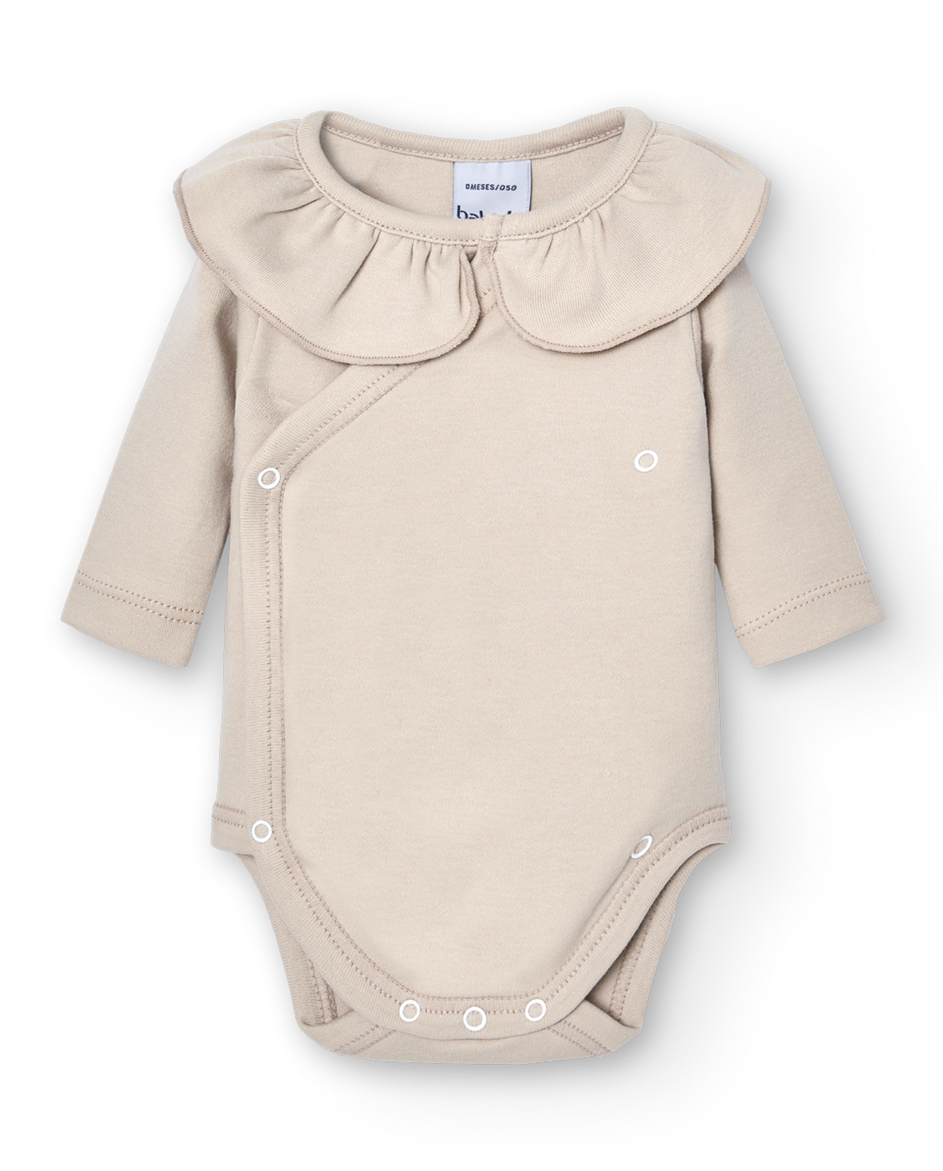 Imagen 1 de Pack de 2 bodys de bebé cruzado cuello volante - BABIDÚ - Natural Natural
