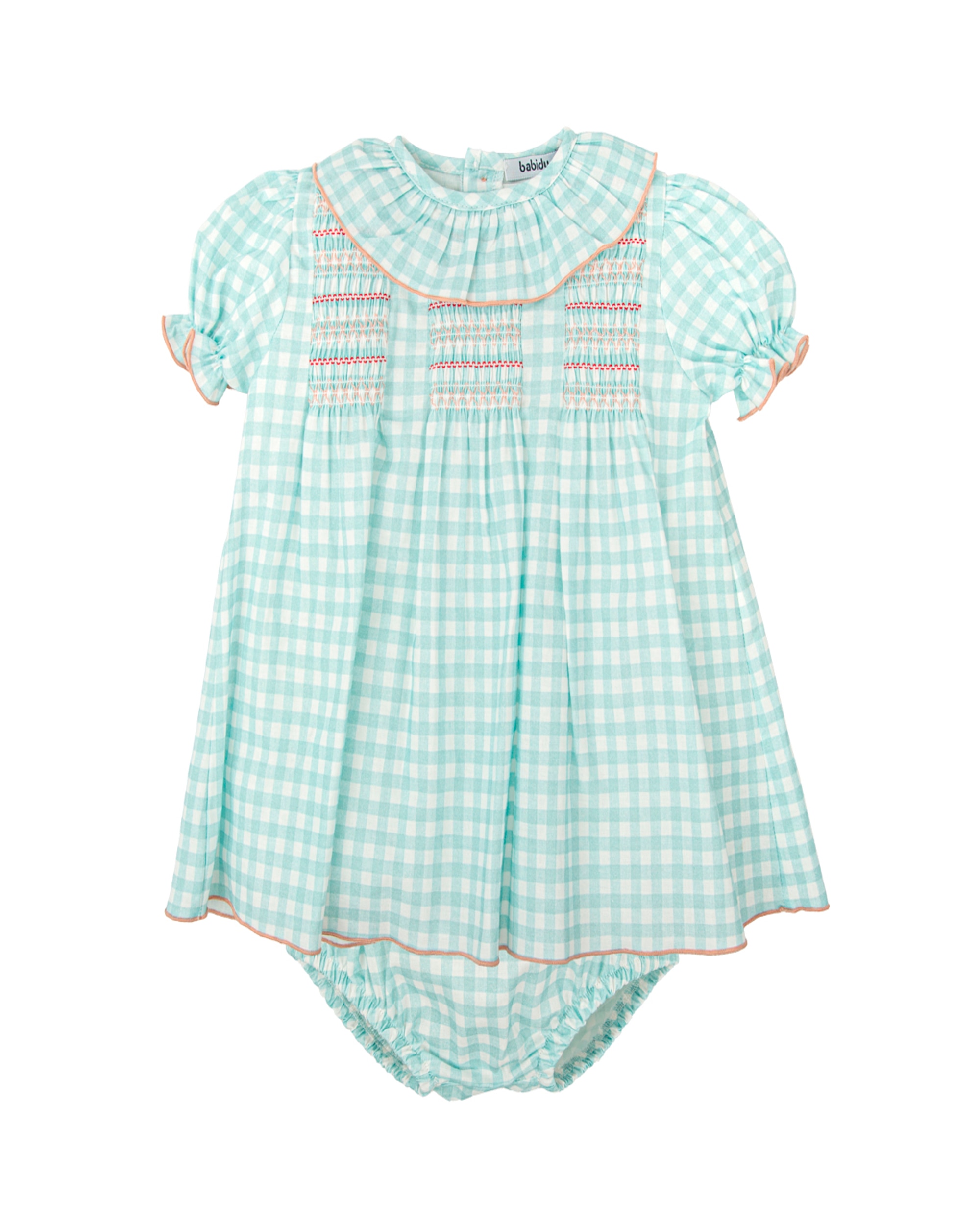 Conjunto de bebé con nido de abeja y ranita latido - BABIDÚ - Blanco Blanco-1