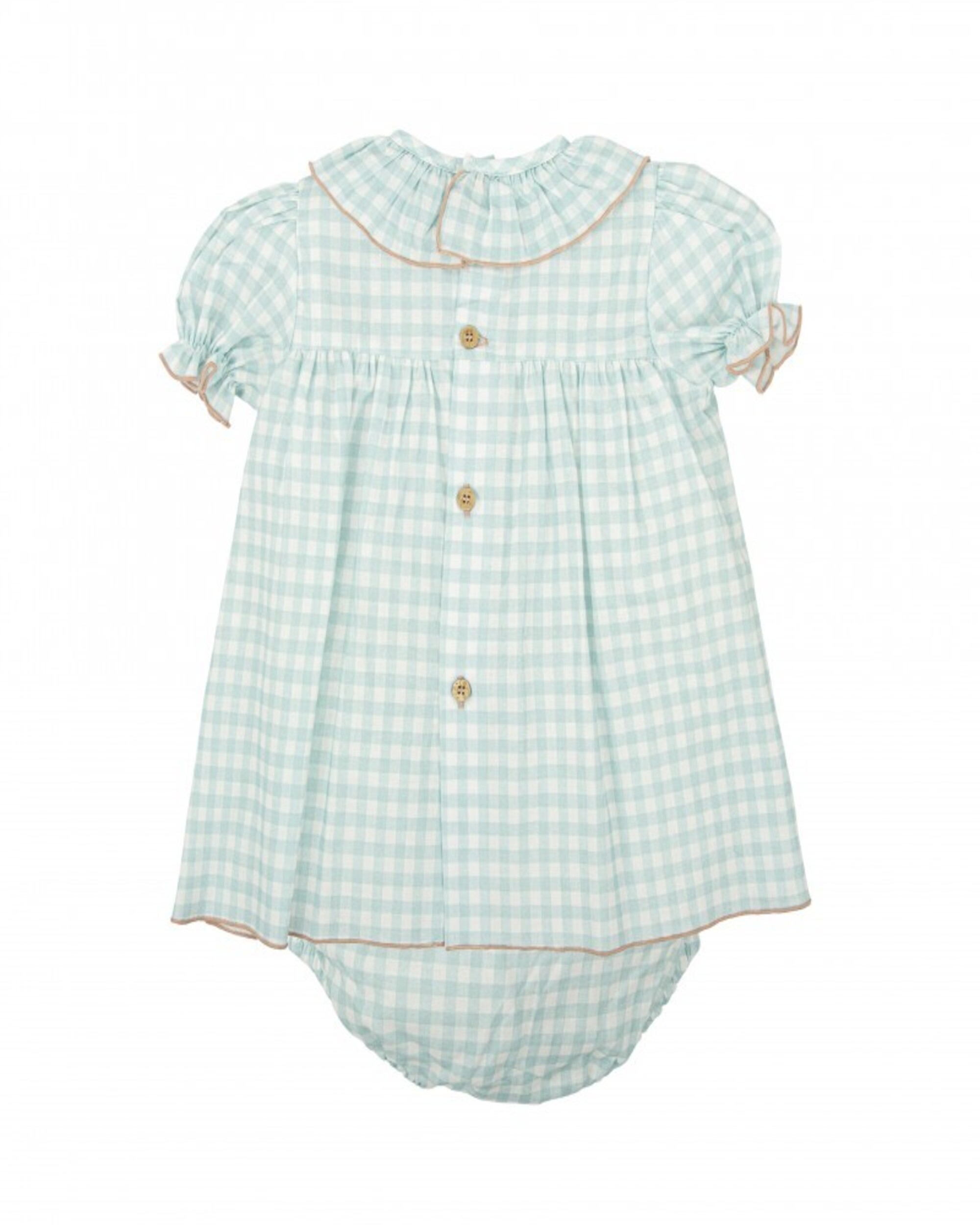 Conjunto de bebé con nido de abeja y ranita latido - BABIDÚ - Blanco Blanco-2