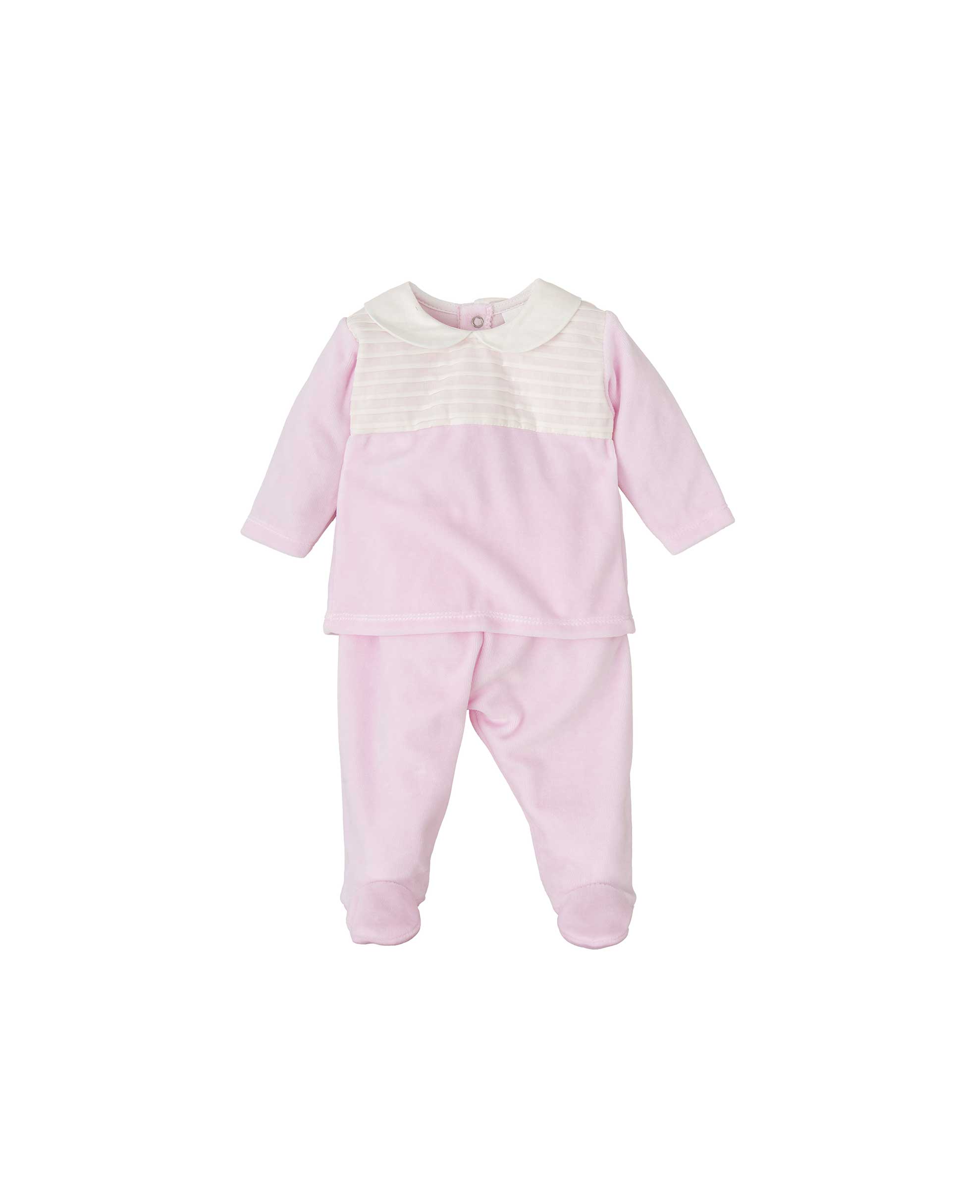 Conjunto de bebé niña de 2 piezas en tejido tundosado