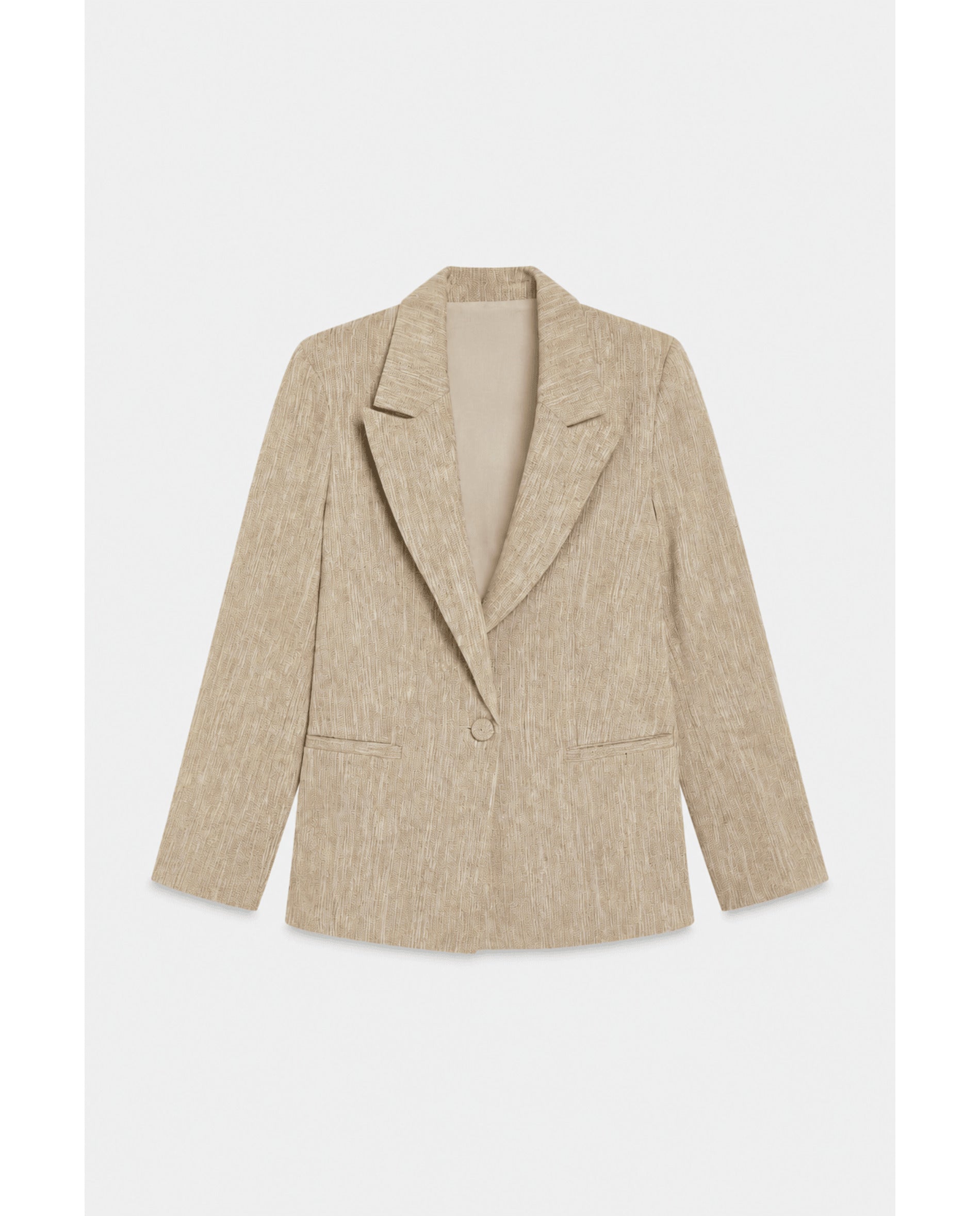Blazer de mujer de lino - Bimani - Beige Beige-3