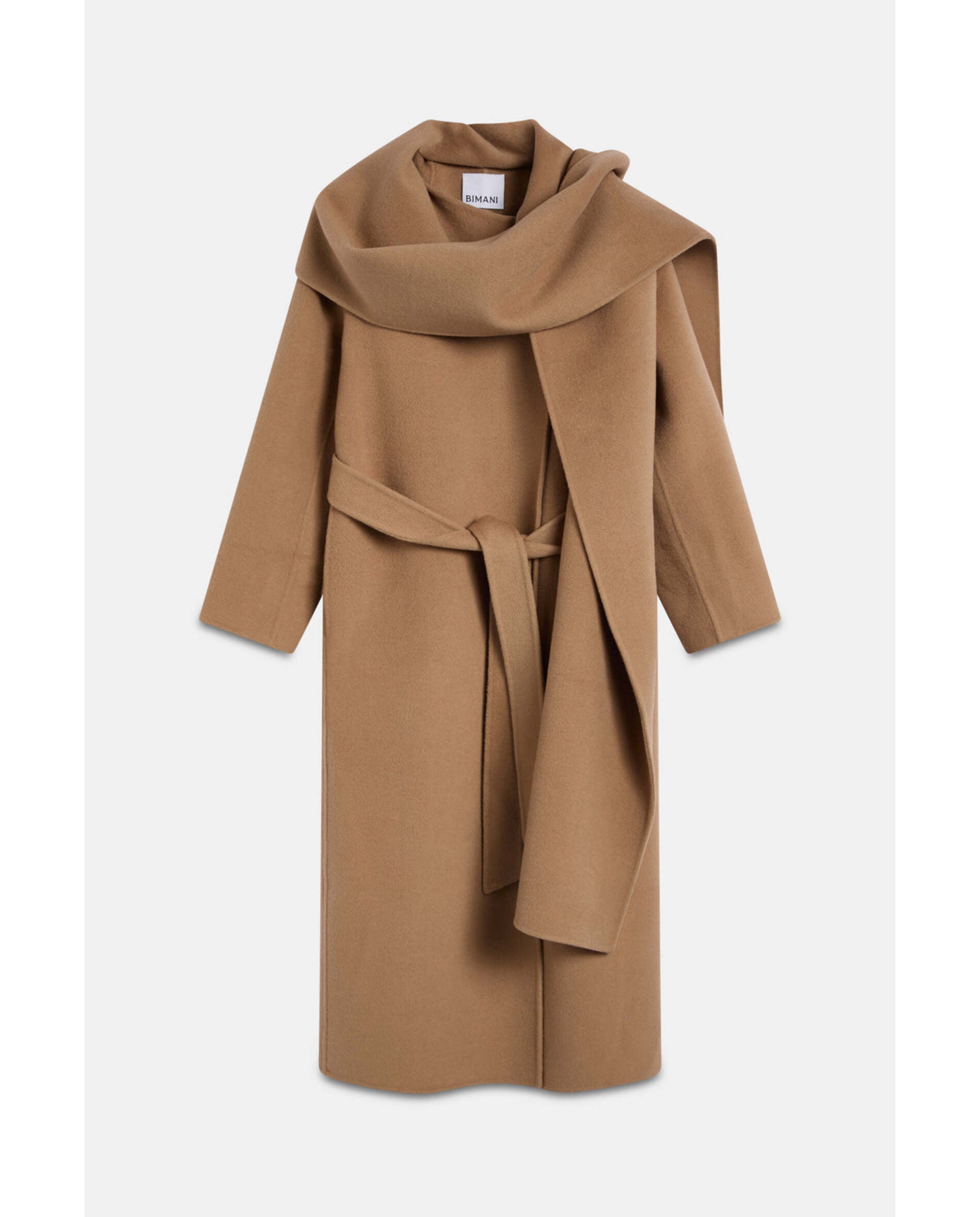 Abrigo de mujer de lana - Bimani - Camel Camel-3