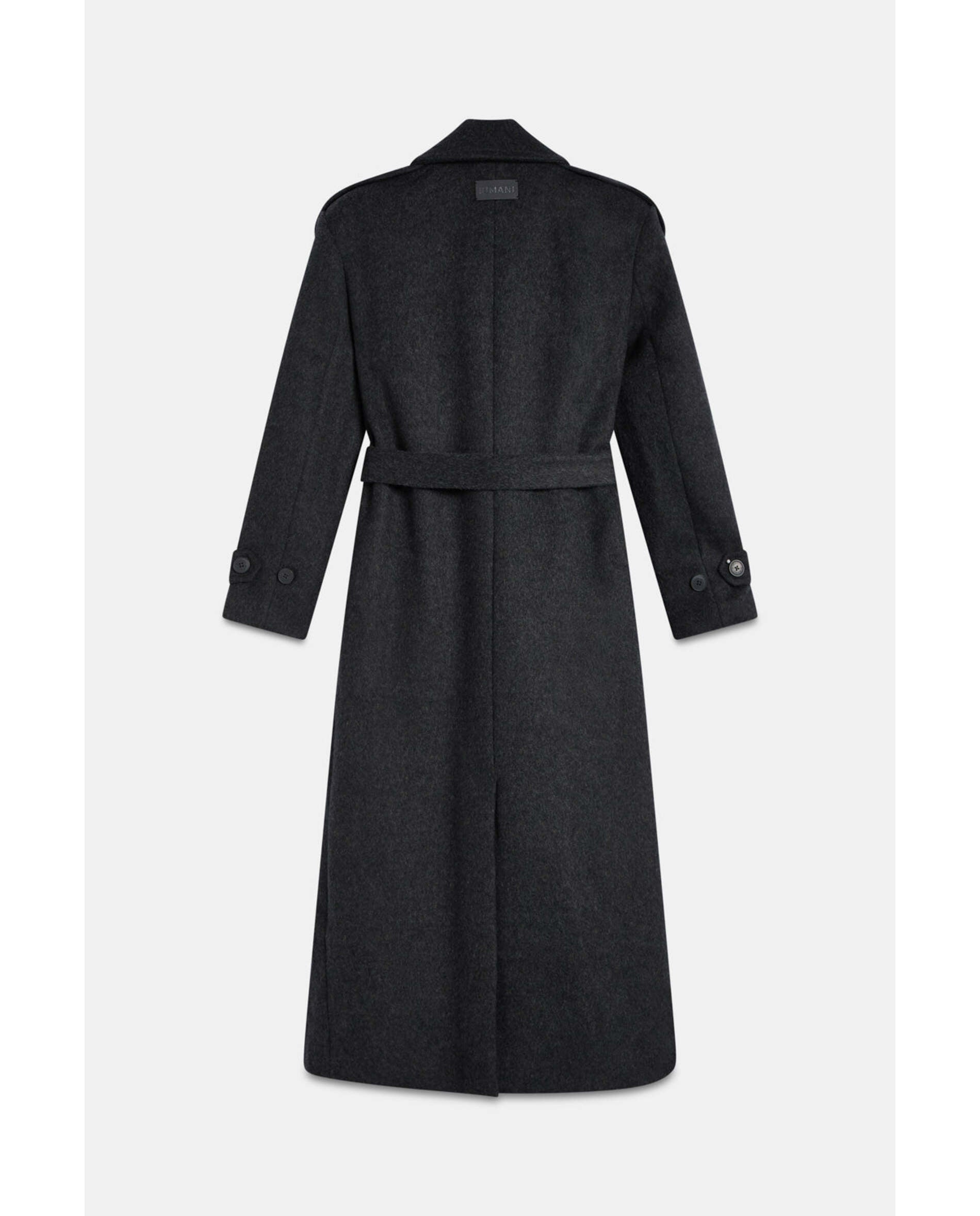 Abrigo de mujer oversize de lana - Bimani - Gris Gris-2