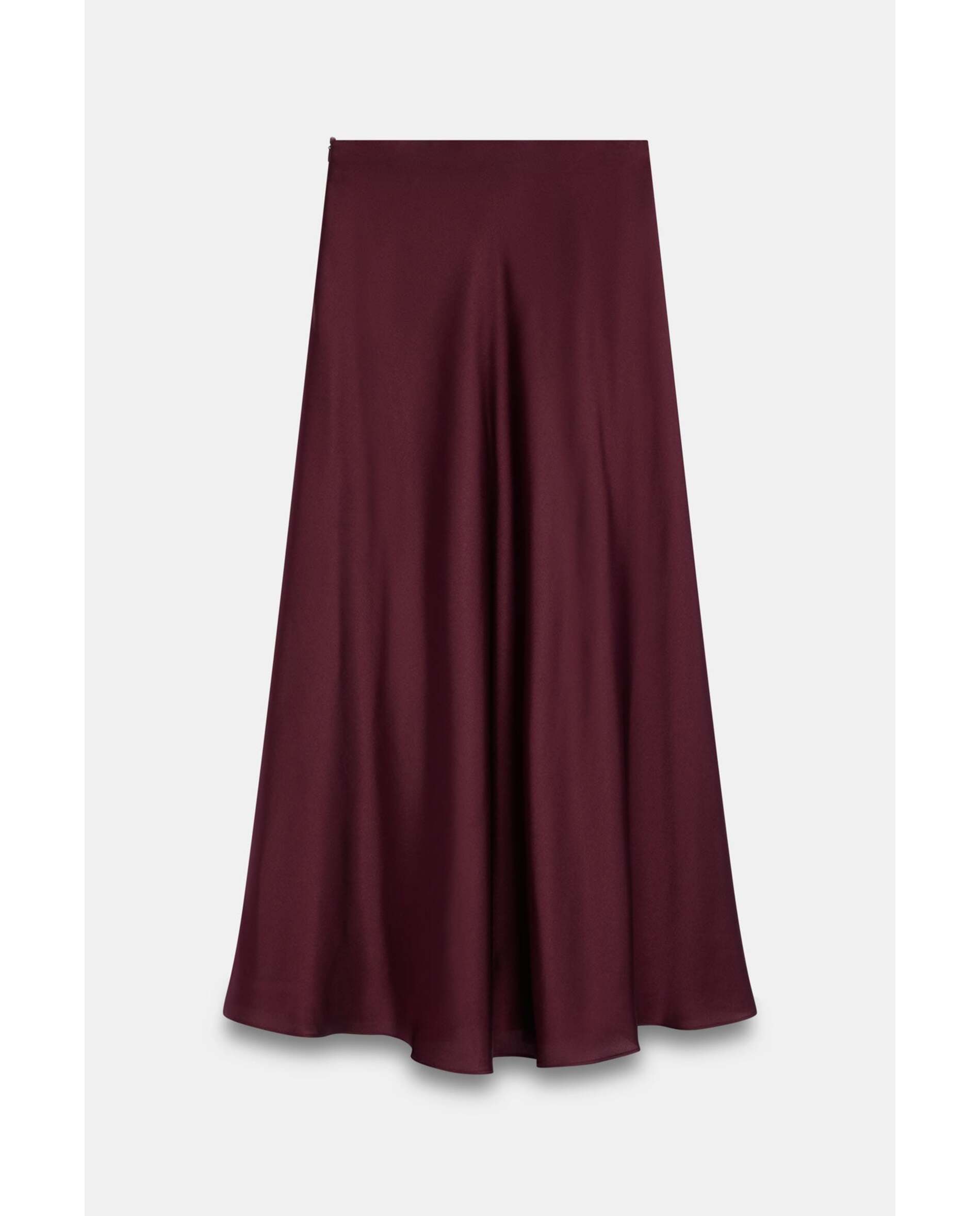 Falda de mujer de tejido satinado - Bimani - Berenjena Berenjena-3