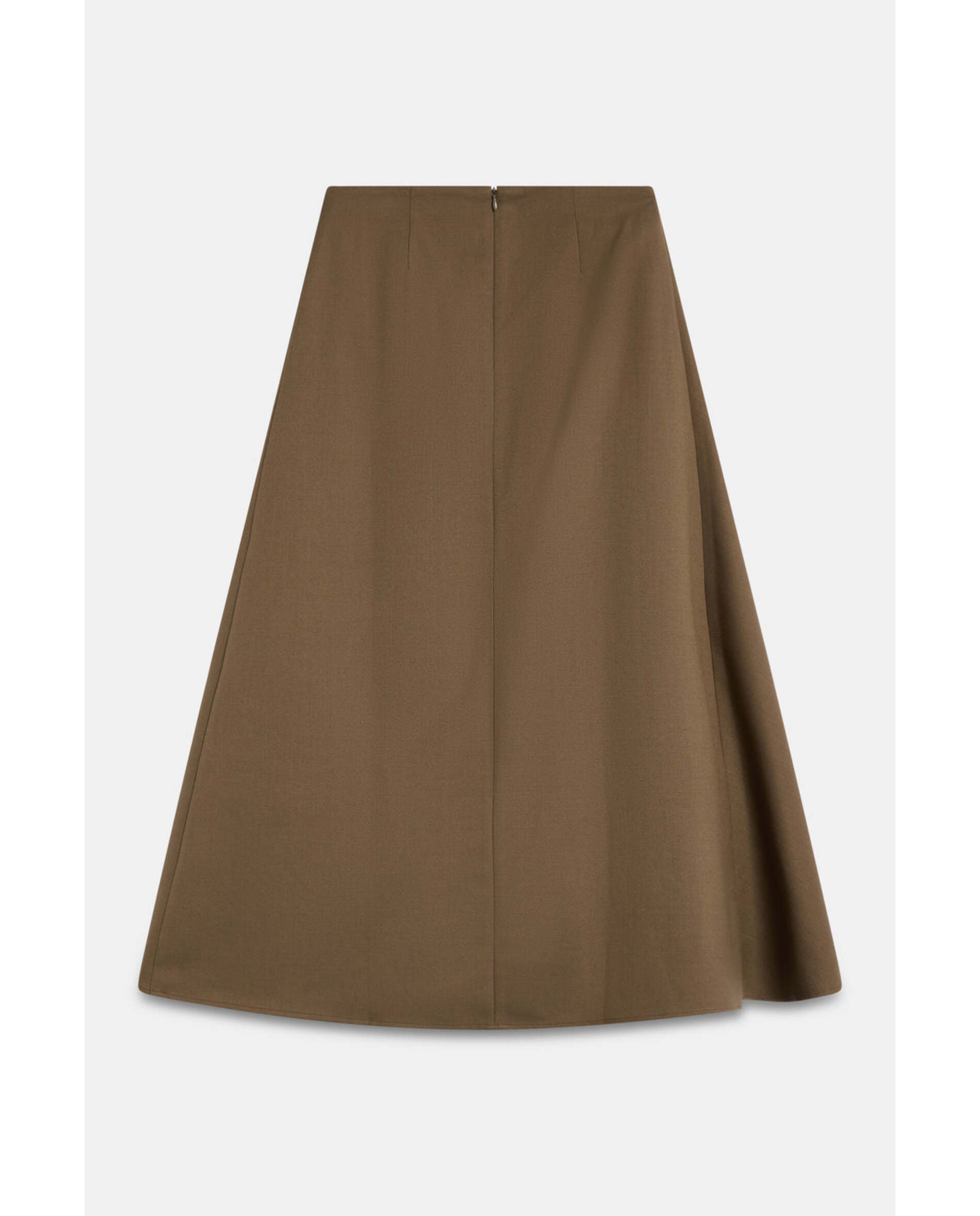 Imagen 3 de Falda de mujer de tejido de sarga - Bimani - Verde militar Verde militar