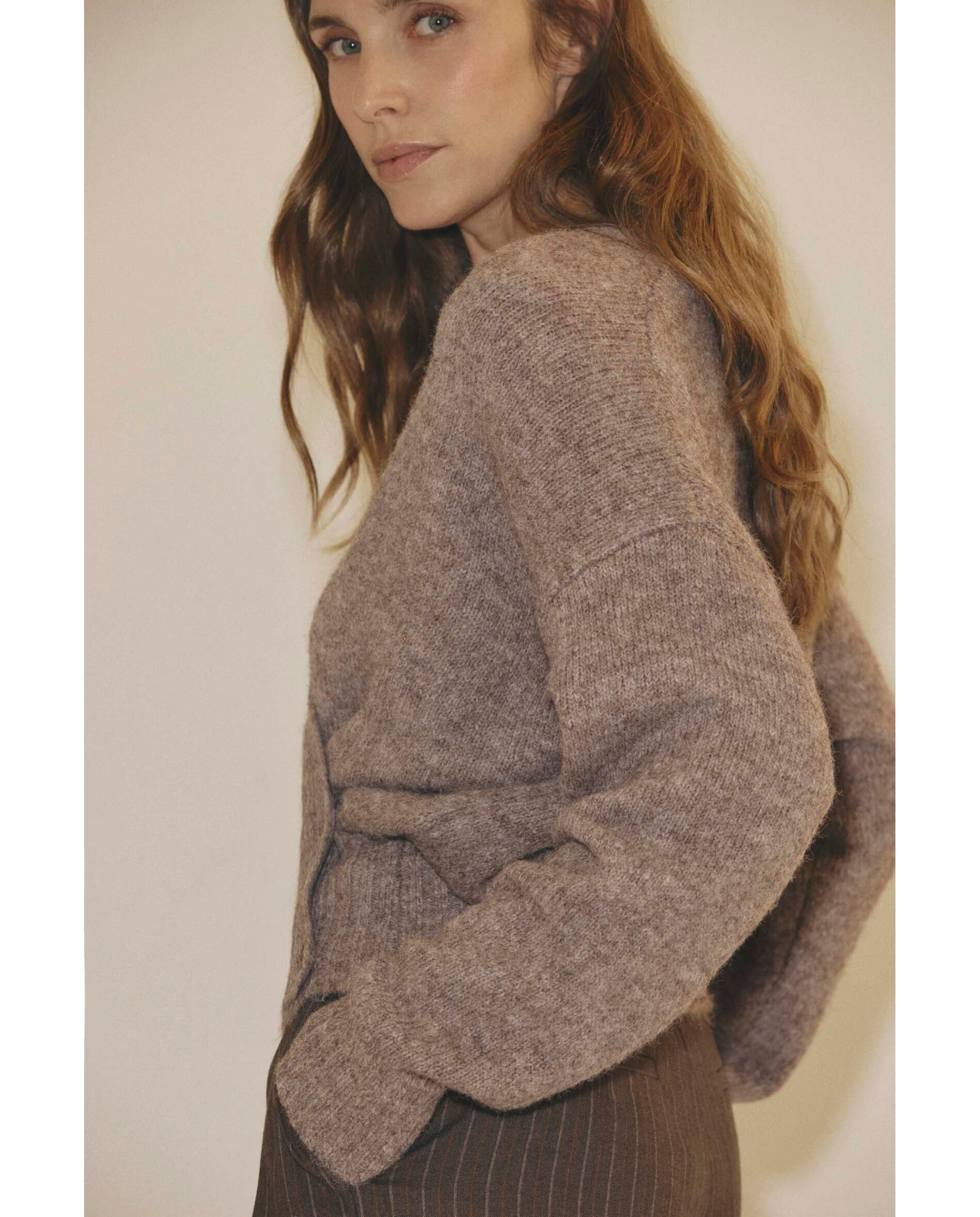 Imagen 2 de Cardian de mujer de lana - Bimani - Beige Beige