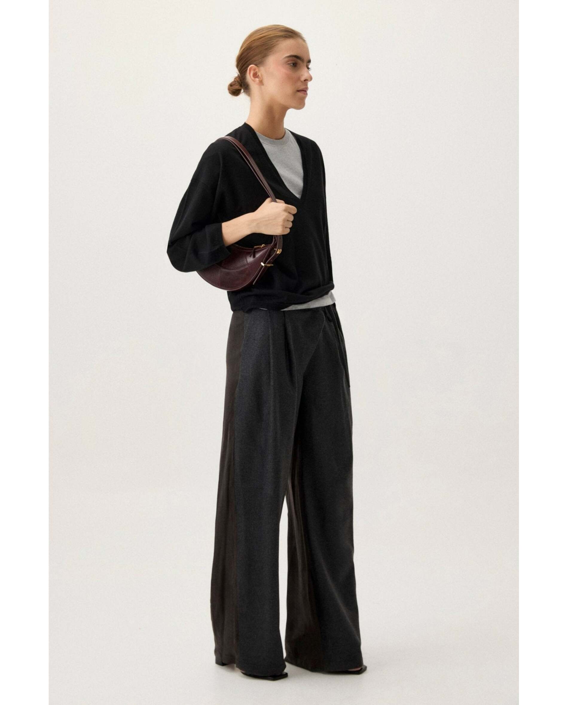 Jersey de mujer fino de lana - Bimani - Negro Negro-1