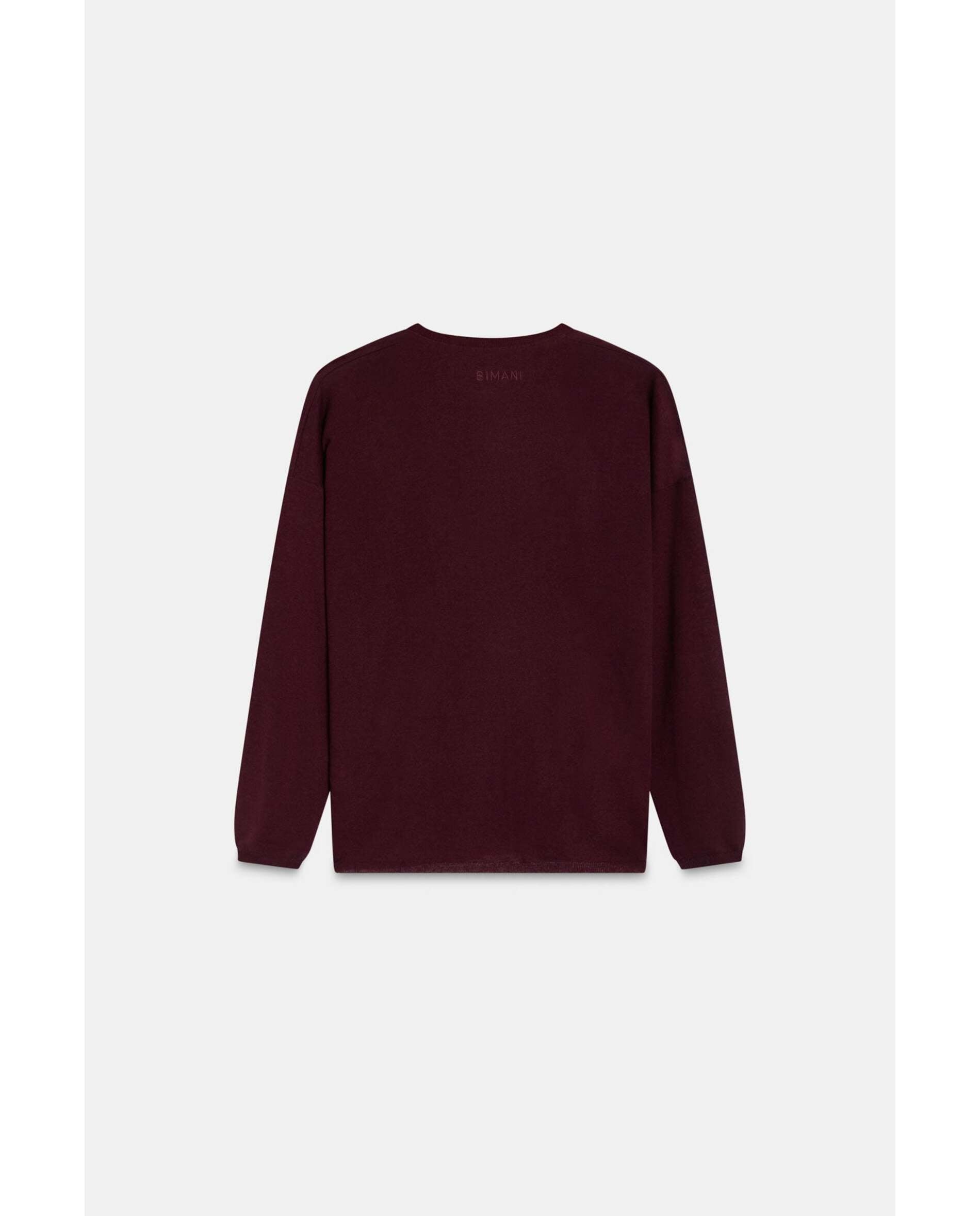 Jersey de mujer fino de lana - Bimani - Burdeos Burdeos-2