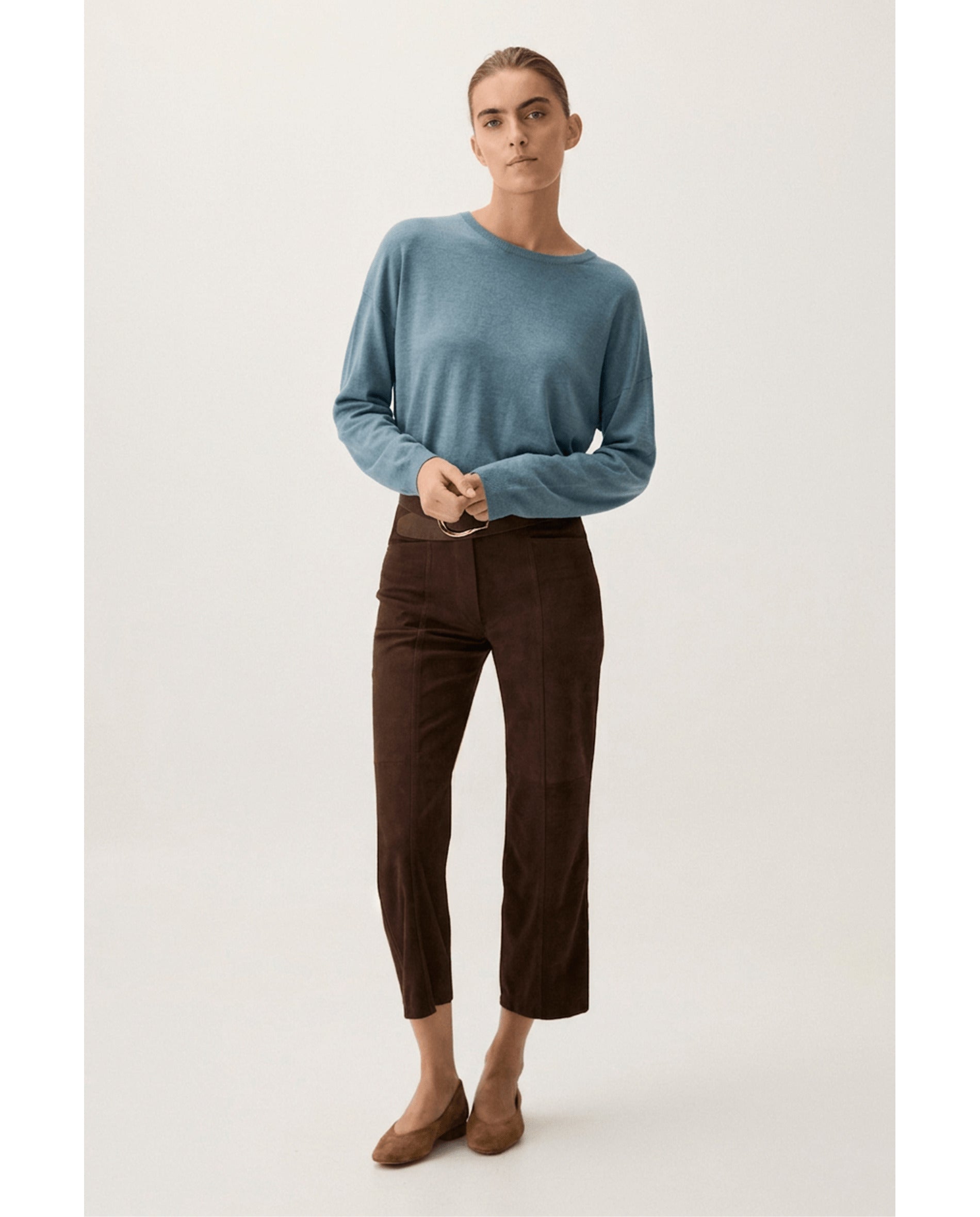 Jersey de mujer fino de lana - Bimani - Azul Azul-1