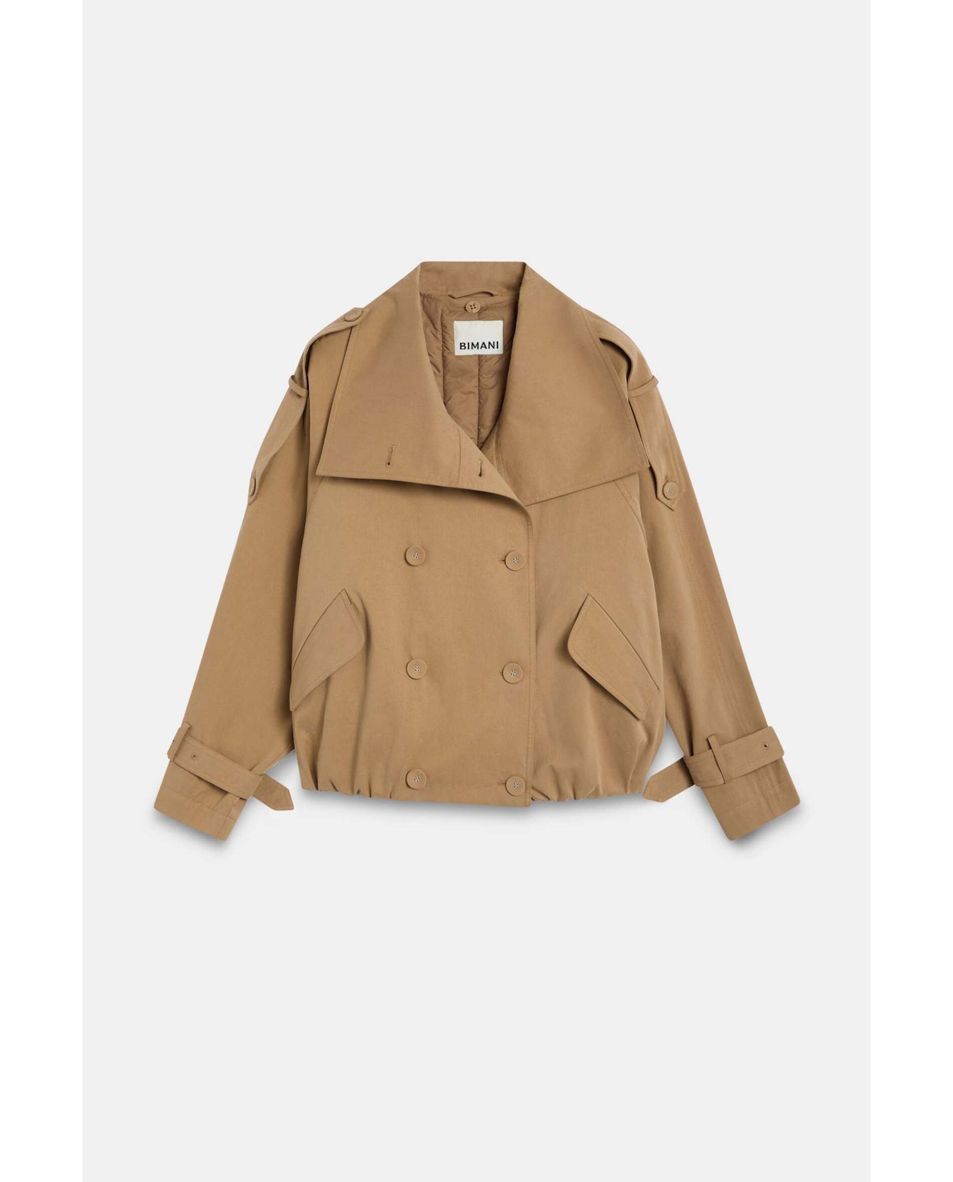 Imagen 3 de Gabardina de mujer corta - Bimani - Beige Beige