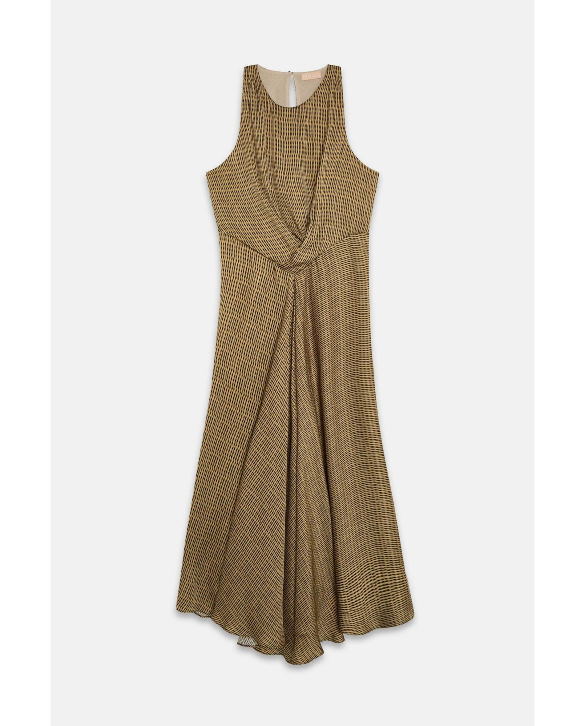 Vestido de mujer satinado estampado - Bimani - Negro Negro-3