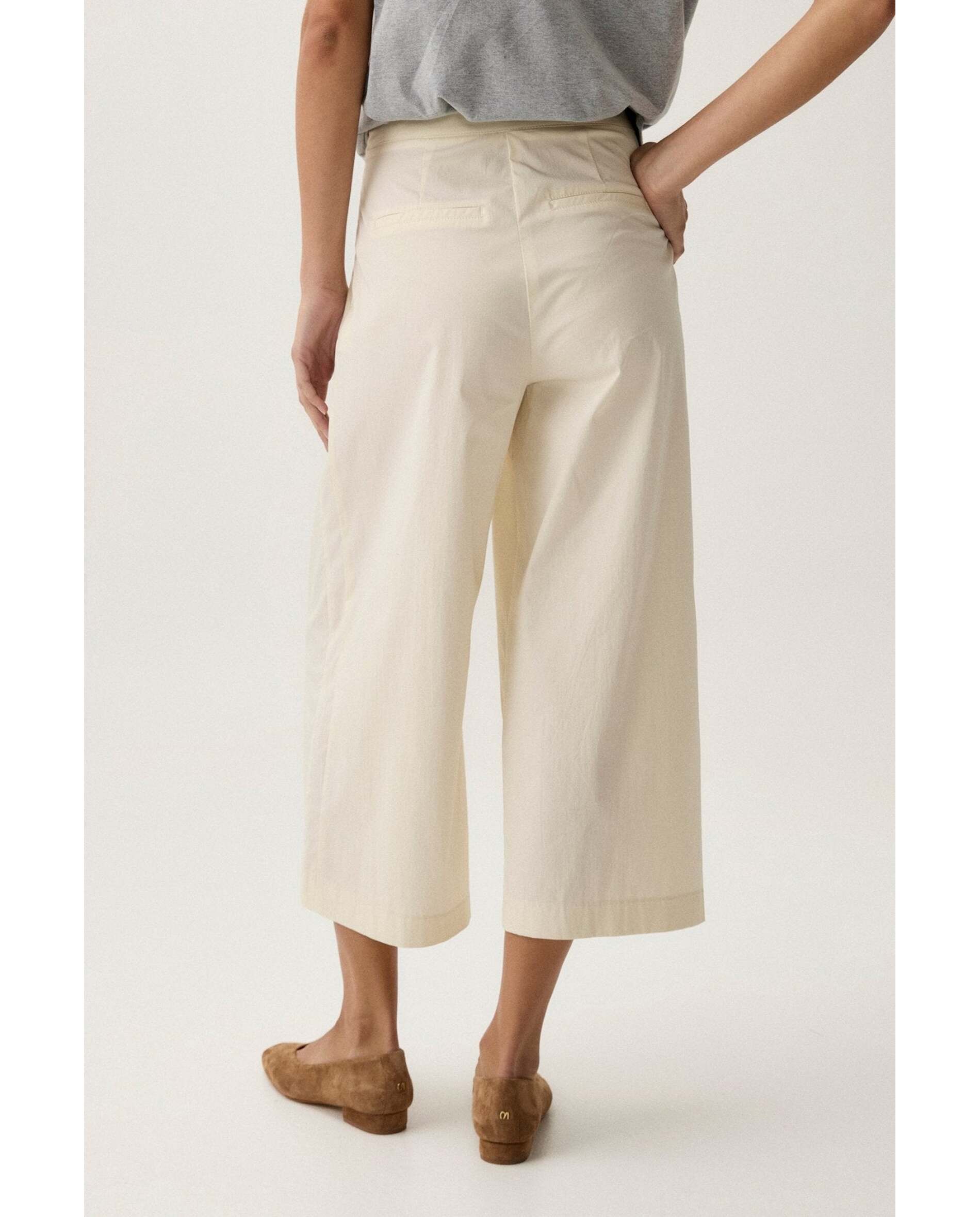Pantalón de mujer capri - Bimani - Crema Crema-3