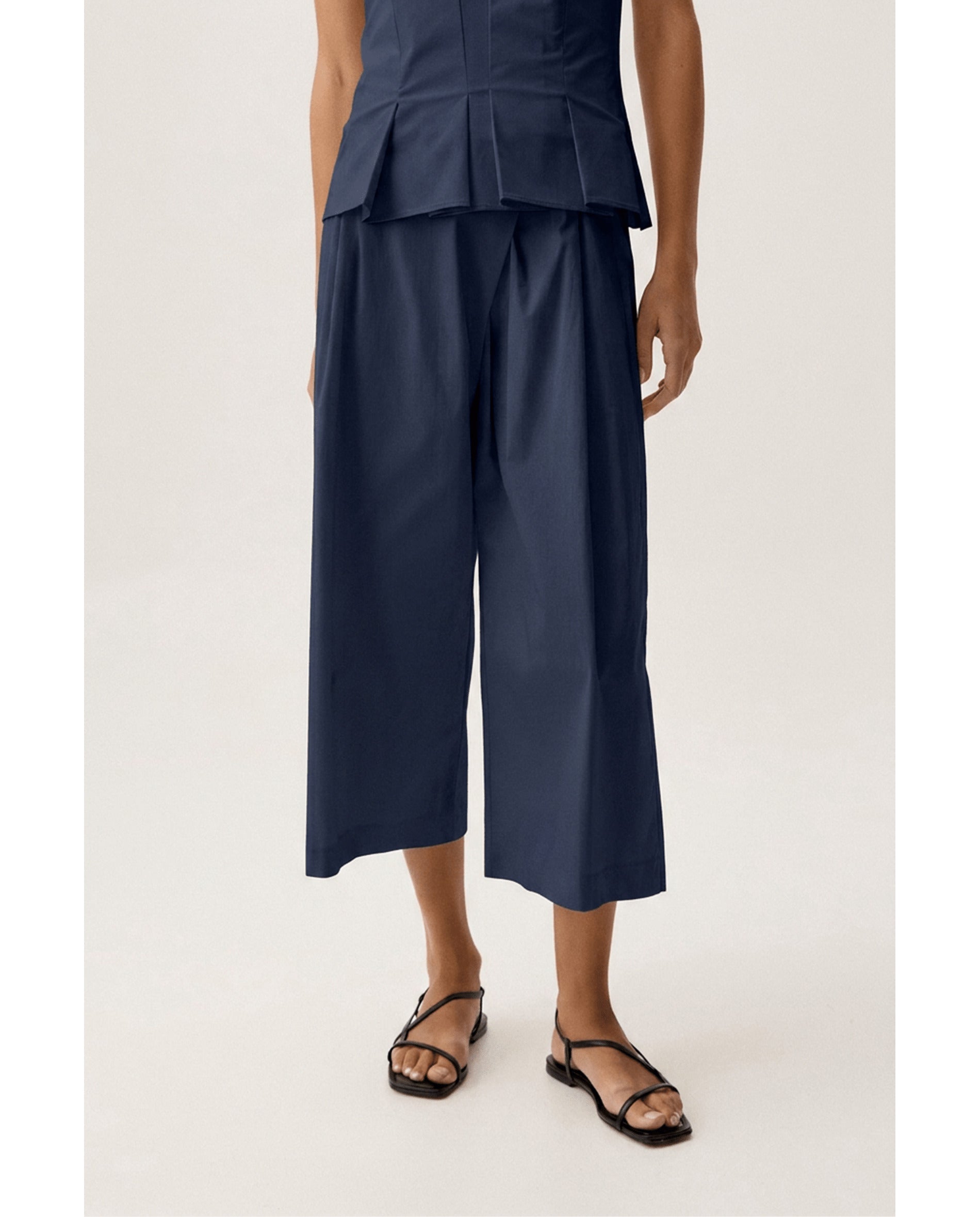 Pantalón de mujer capri - Bimani - Azul marino Azul marino-2