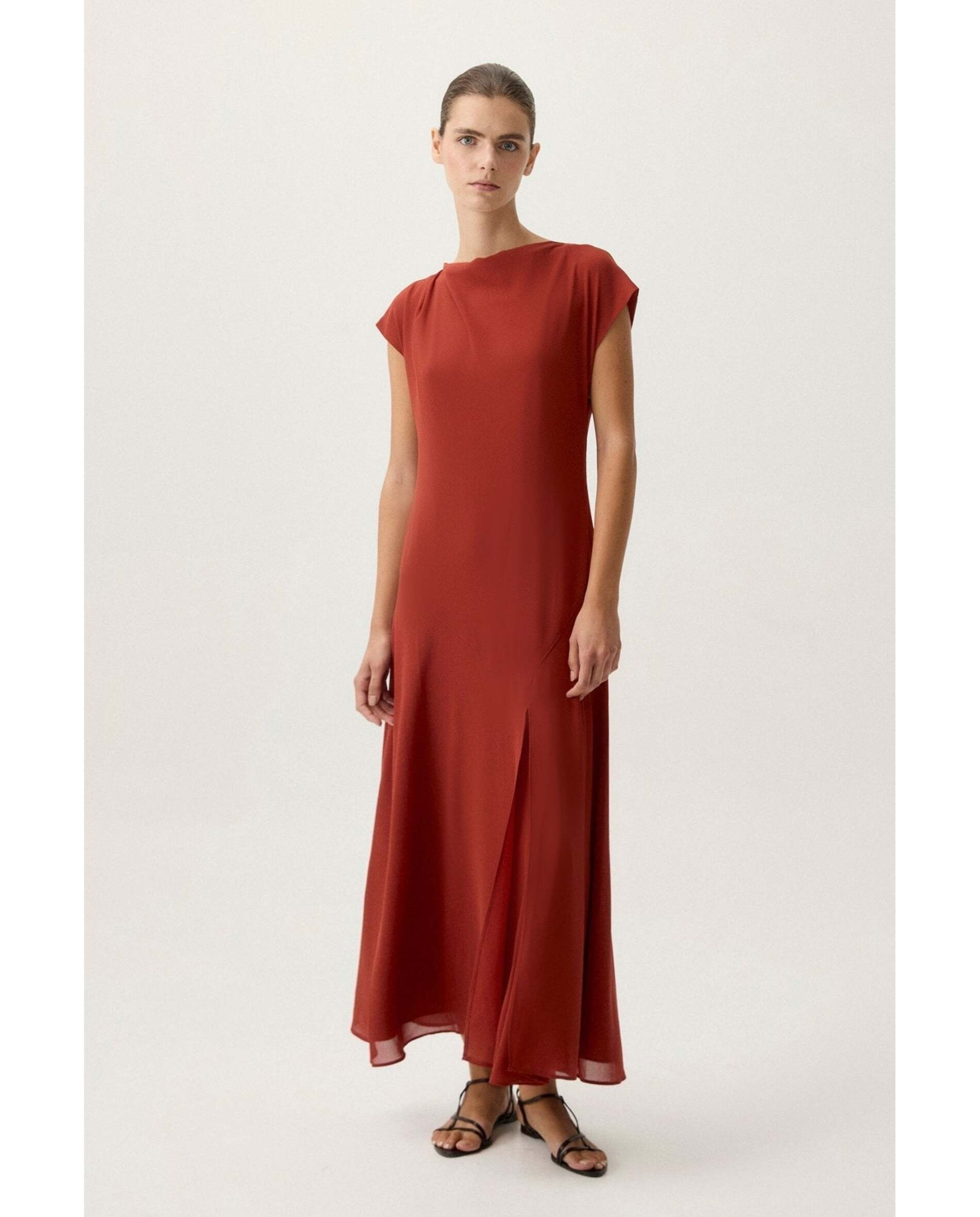 Vestido de mujer falda con vuelo - Bimani - Teja Teja-1